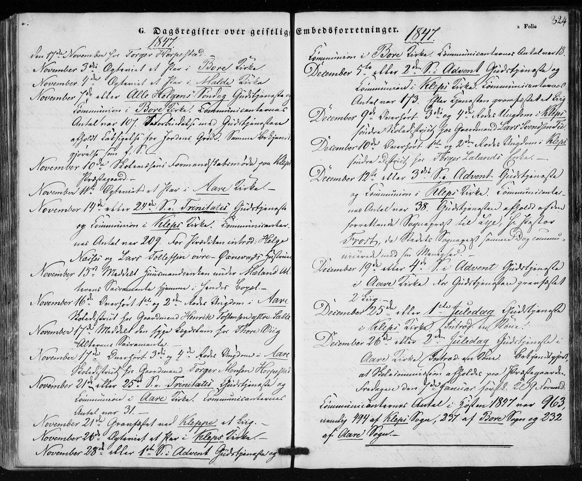 Klepp sokneprestkontor, AV/SAST-A-101803/001/3/30BA/L0004: Parish register (official) no. A 4, 1842-1852, p. 324