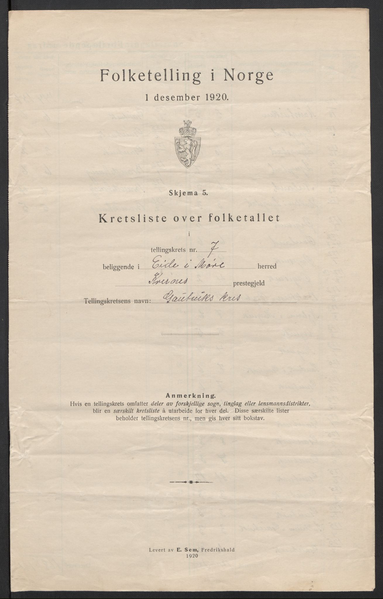 SAT, 1920 census for Eid (MR), 1920, p. 24