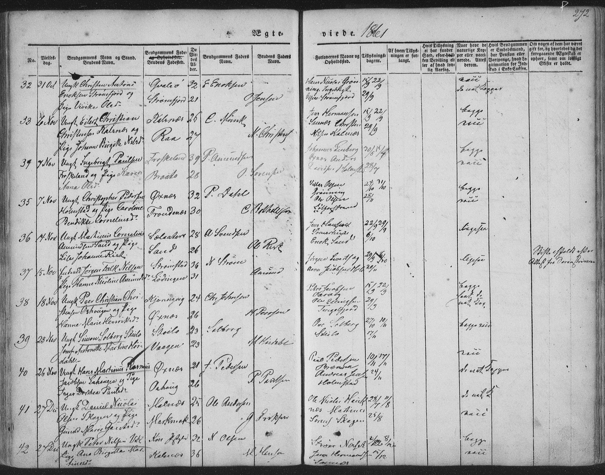 Ministerialprotokoller, klokkerbøker og fødselsregistre - Nordland, SAT/A-1459/888/L1241: Parish register (official) no. 888A07, 1849-1869, p. 272