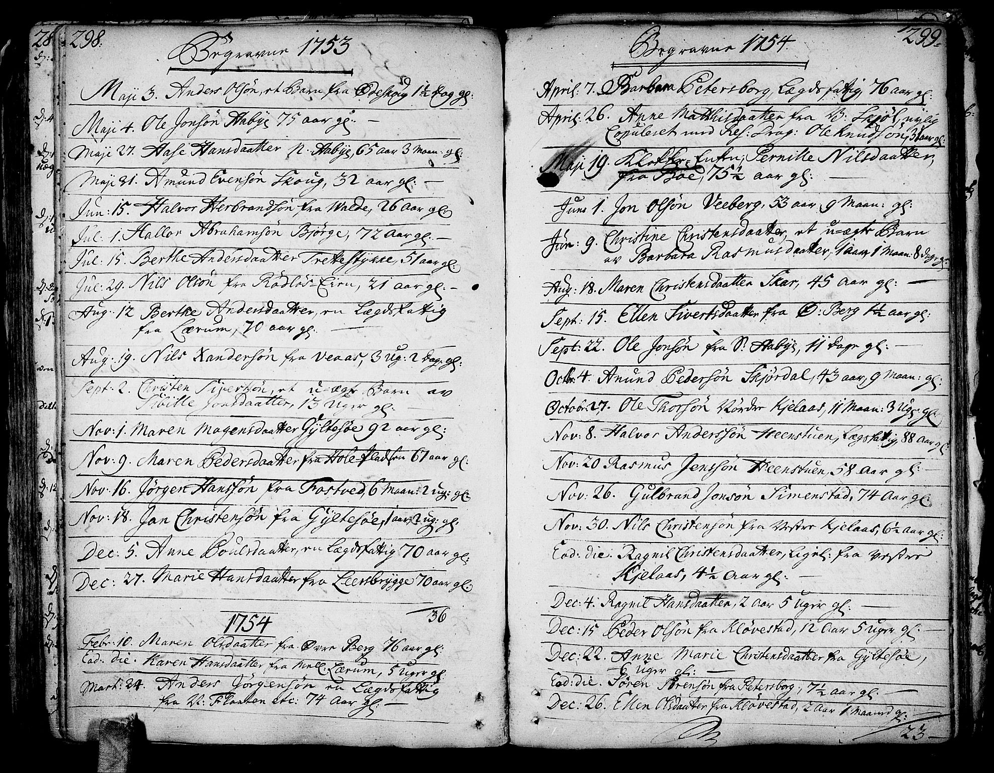 Sande Kirkebøker, AV/SAKO-A-53/F/Fa/L0001: Parish register (official) no. 1, 1753-1803, p. 298-299