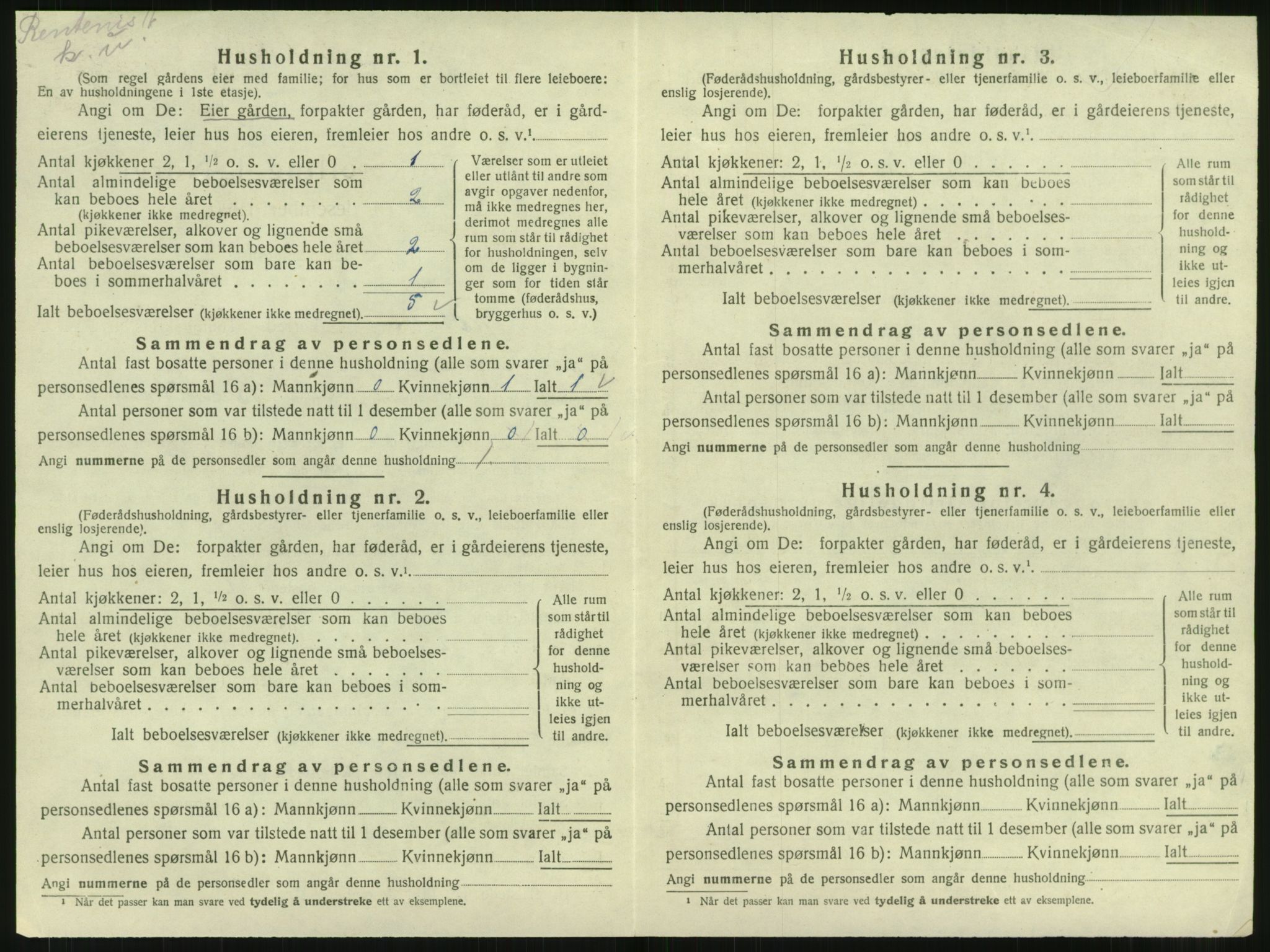 SAT, 1920 census for Mosvik, 1920, p. 373