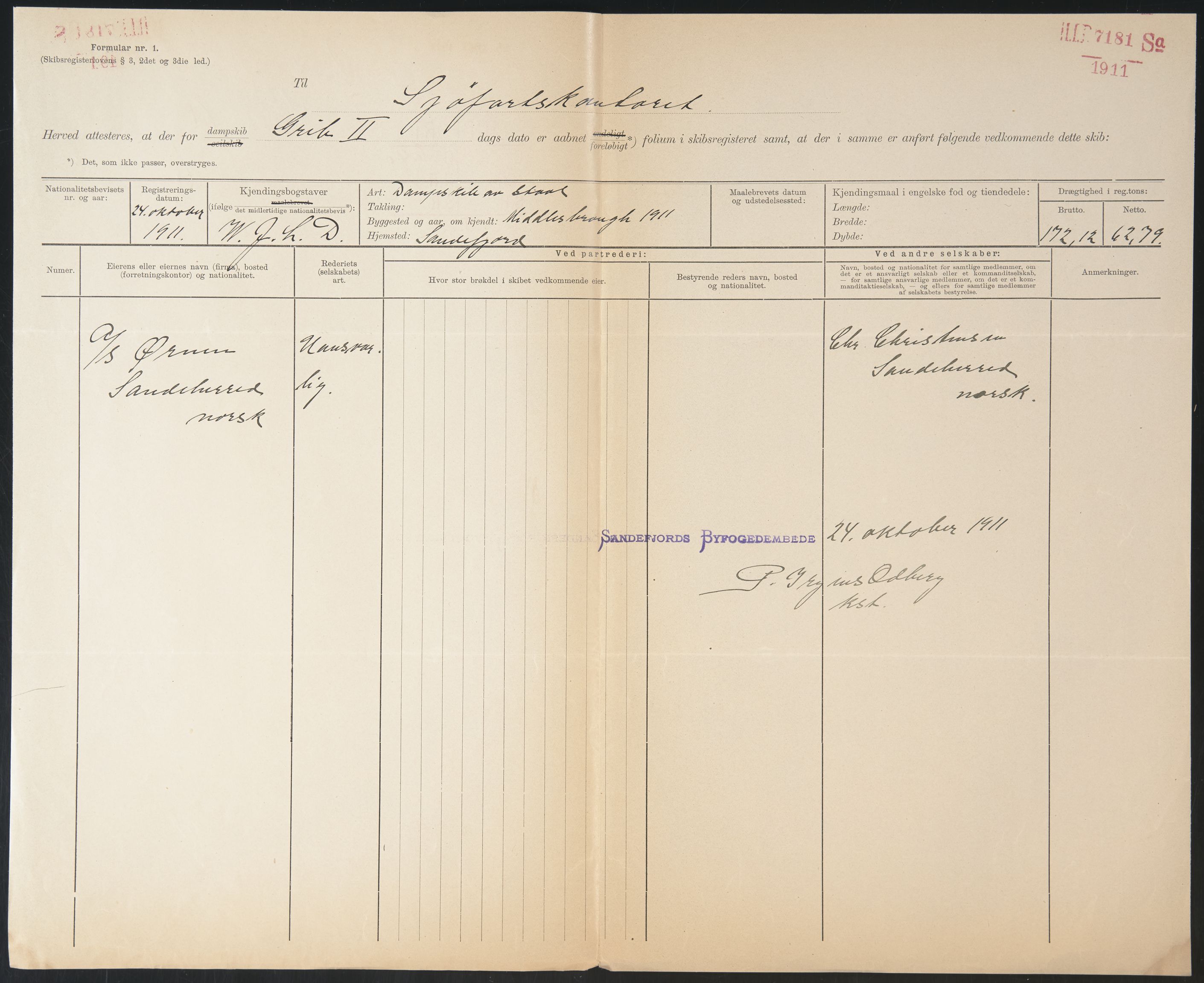 Sjøfartsdirektoratet med forløpere, skipsmapper slettede skip, AV/RA-S-4998/F/Fa/L0149: --, 1890-1929, p. 172