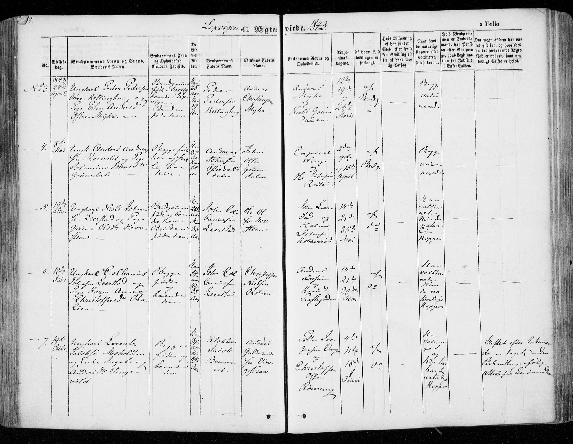 Ministerialprotokoller, klokkerbøker og fødselsregistre - Nord-Trøndelag, SAT/A-1458/701/L0007: Parish register (official) no. 701A07 /1, 1842-1854, p. 233