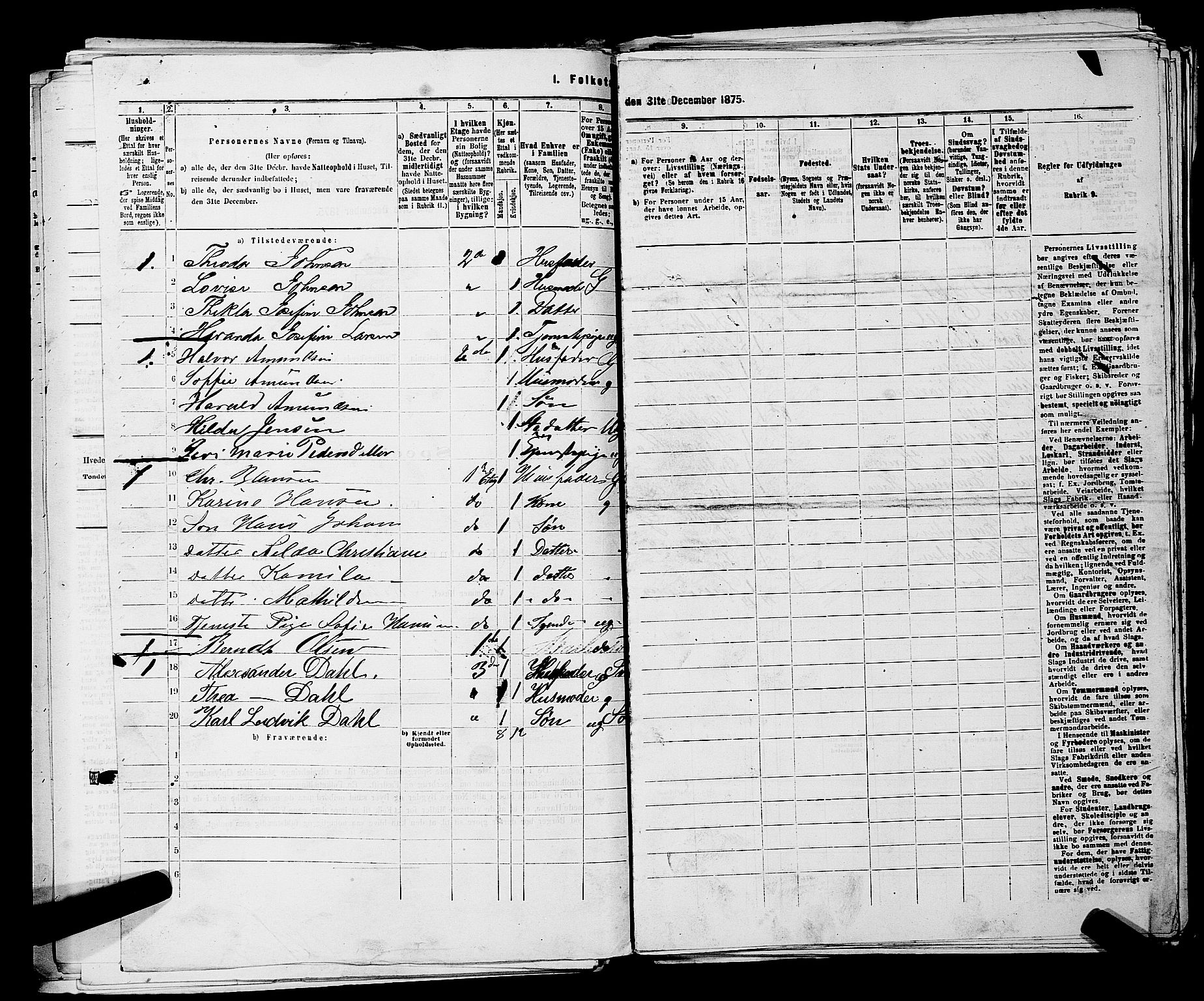 RA, 1875 census for 0301 Kristiania, 1875, p. 438