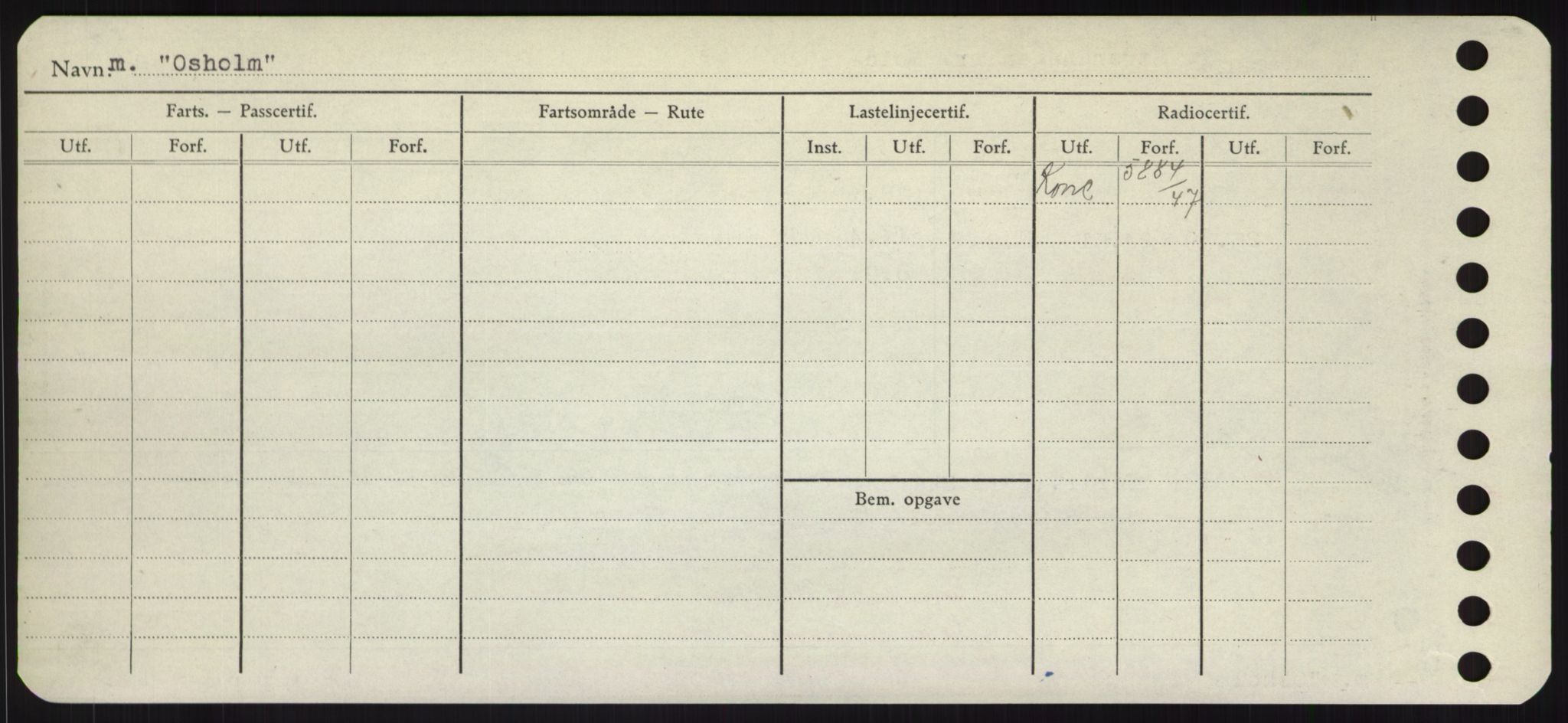 Sjøfartsdirektoratet med forløpere, Skipsmålingen, RA/S-1627/H/Hd/L0028: Fartøy, O, p. 444