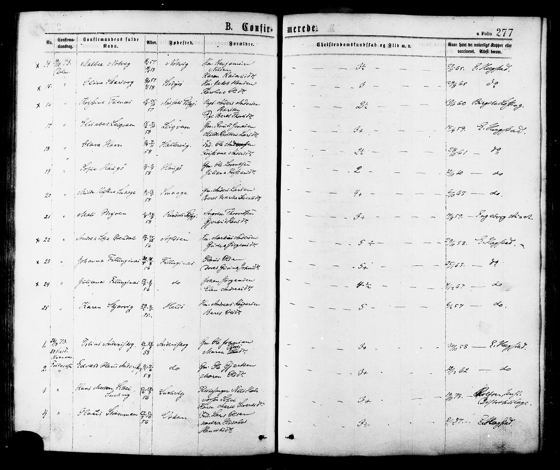 Ministerialprotokoller, klokkerbøker og fødselsregistre - Sør-Trøndelag, AV/SAT-A-1456/634/L0532: Parish register (official) no. 634A08, 1871-1881, p. 277