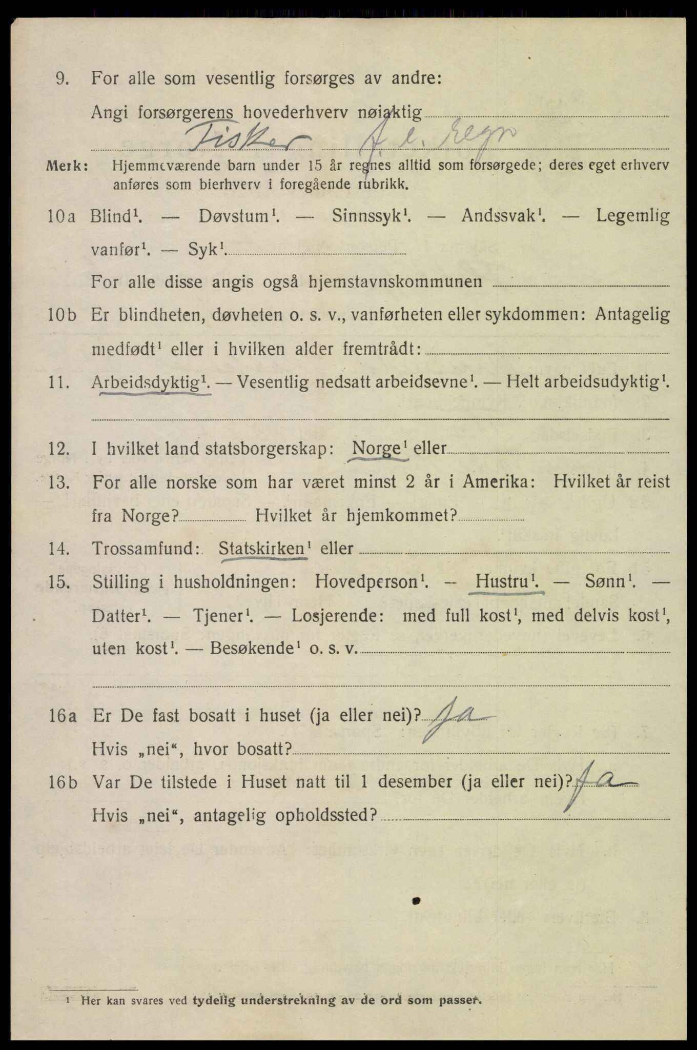 SAK, 1920 census for Flekkefjord, 1920, p. 6385
