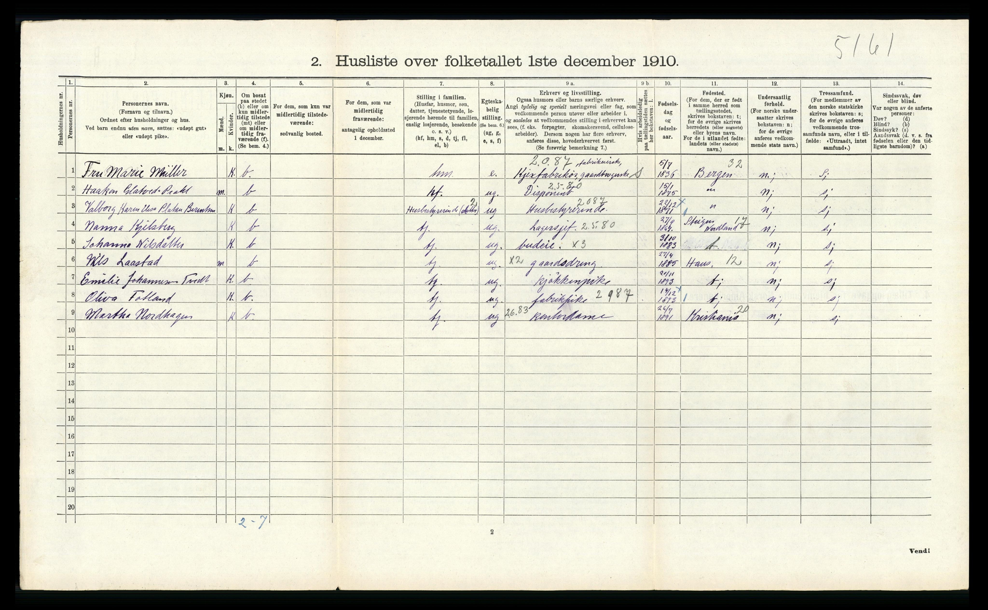 RA, 1910 census for Alversund, 1910, p. 677