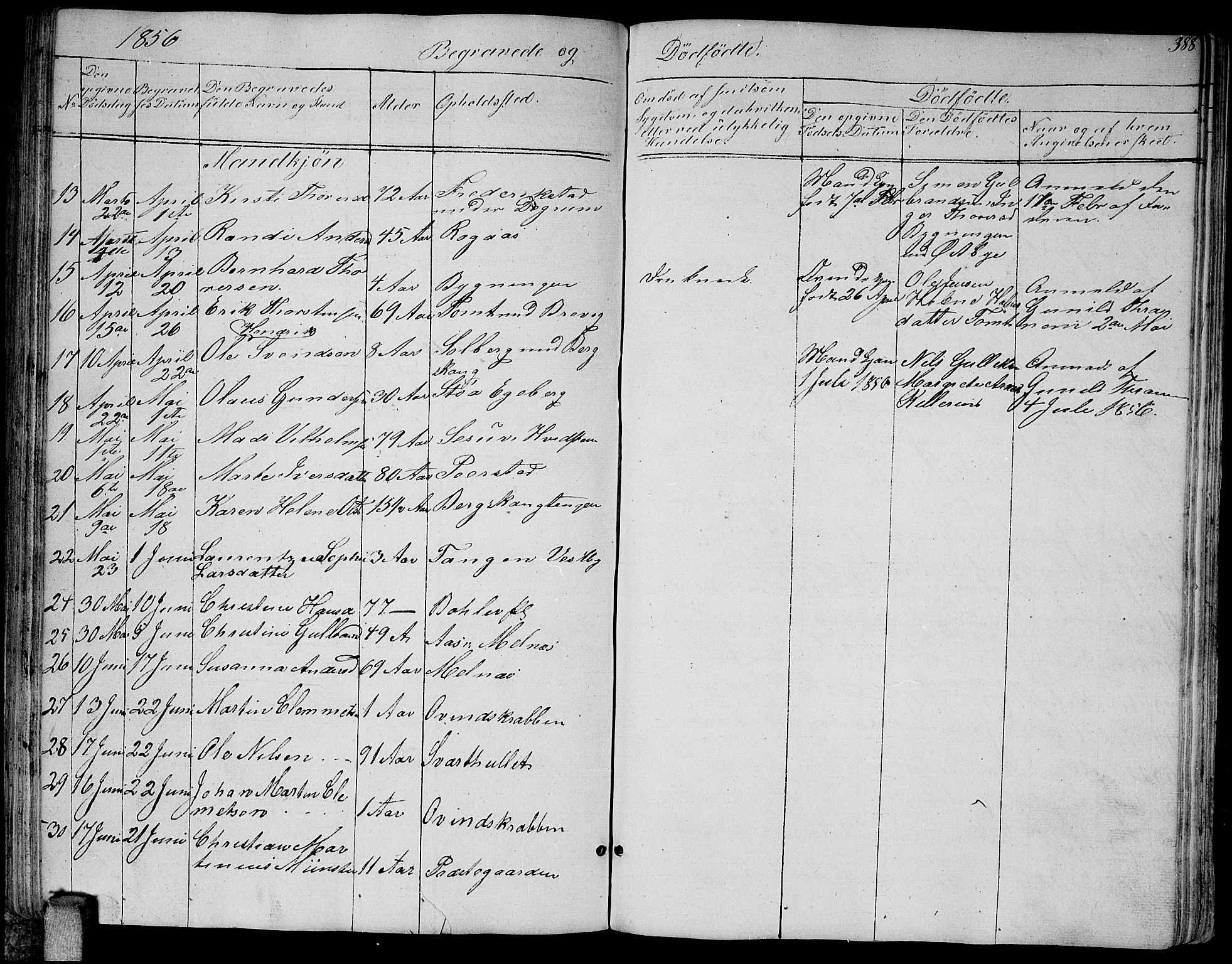 Enebakk prestekontor Kirkebøker, SAO/A-10171c/G/Ga/L0004: Parish register (copy) no. I 4, 1850-1866, p. 388