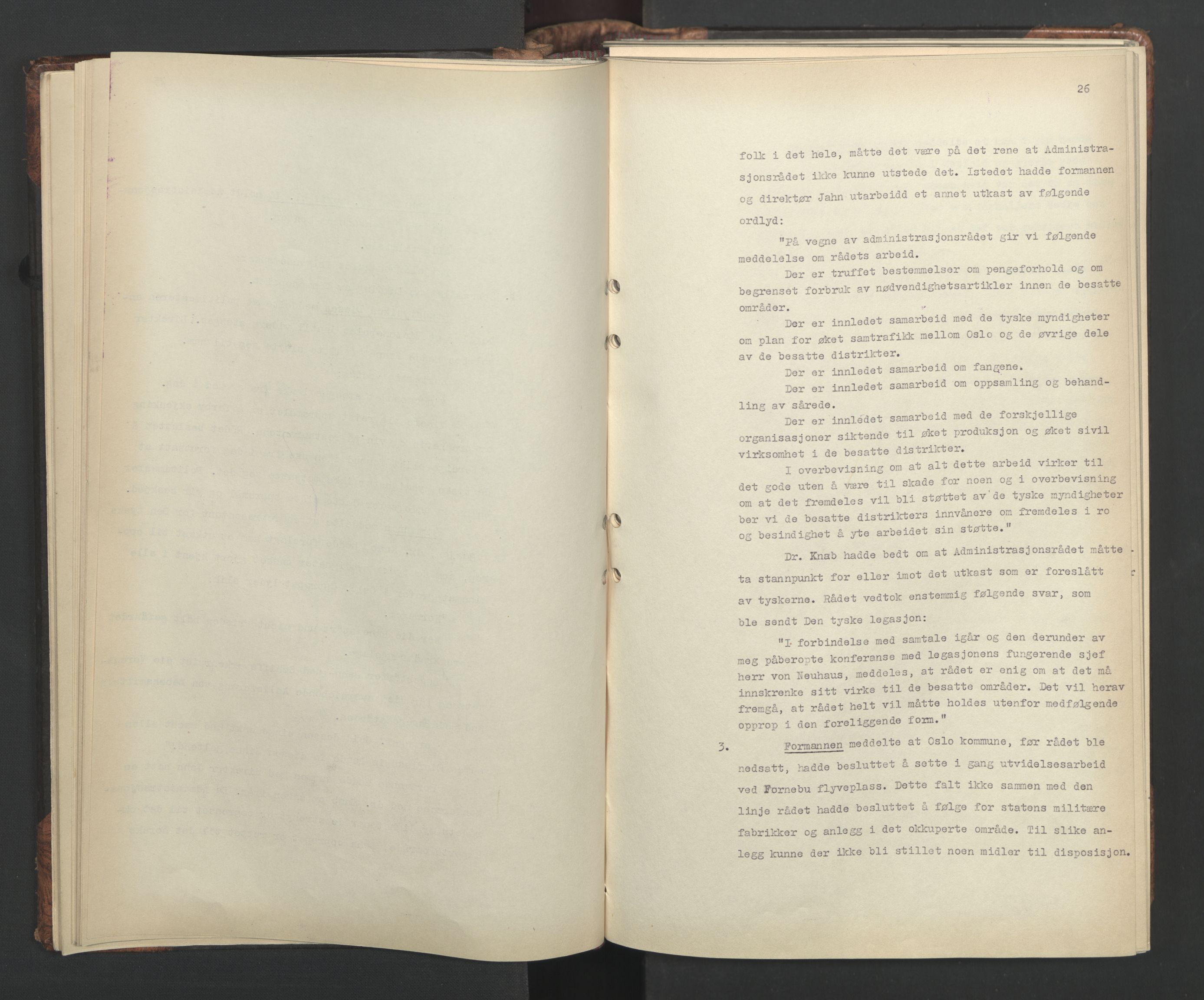 Administrasjonsrådet, AV/RA-S-1004/A/L0001: Møteprotokoll med tillegg 15/4-25/9, 1940, p. 26