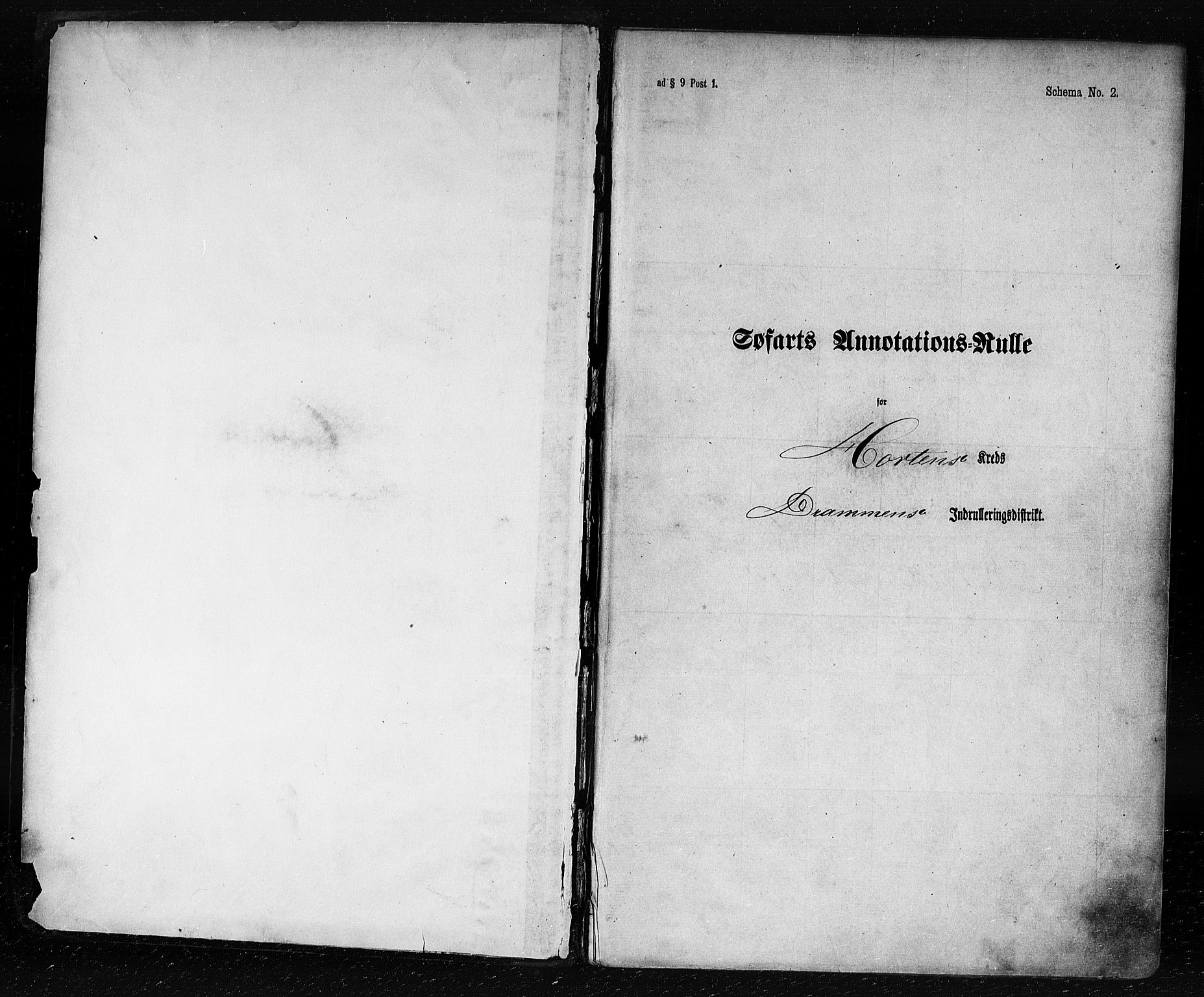 Horten innrulleringskontor, SAKO/A-785/F/Fb/L0003: Annotasjonsrulle, 1874-1884, p. 2