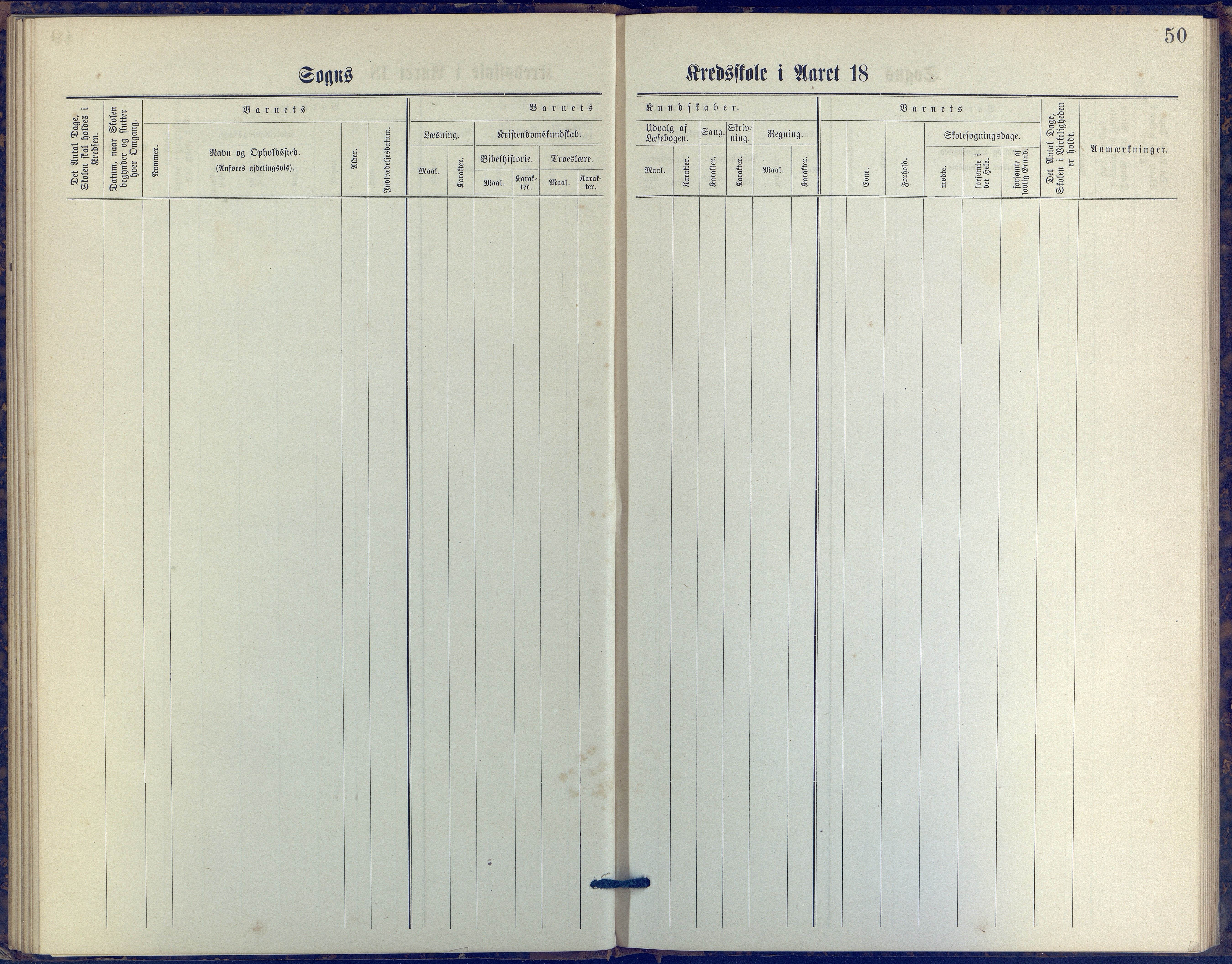 Hisøy kommune frem til 1991, AAKS/KA0922-PK/31/L0006: Skoleprotokoll, 1882-1892, p. 50