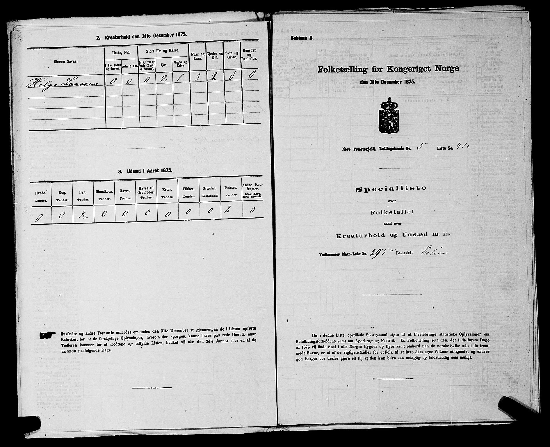 SAKO, 1875 census for 0633P Nore, 1875, p. 679