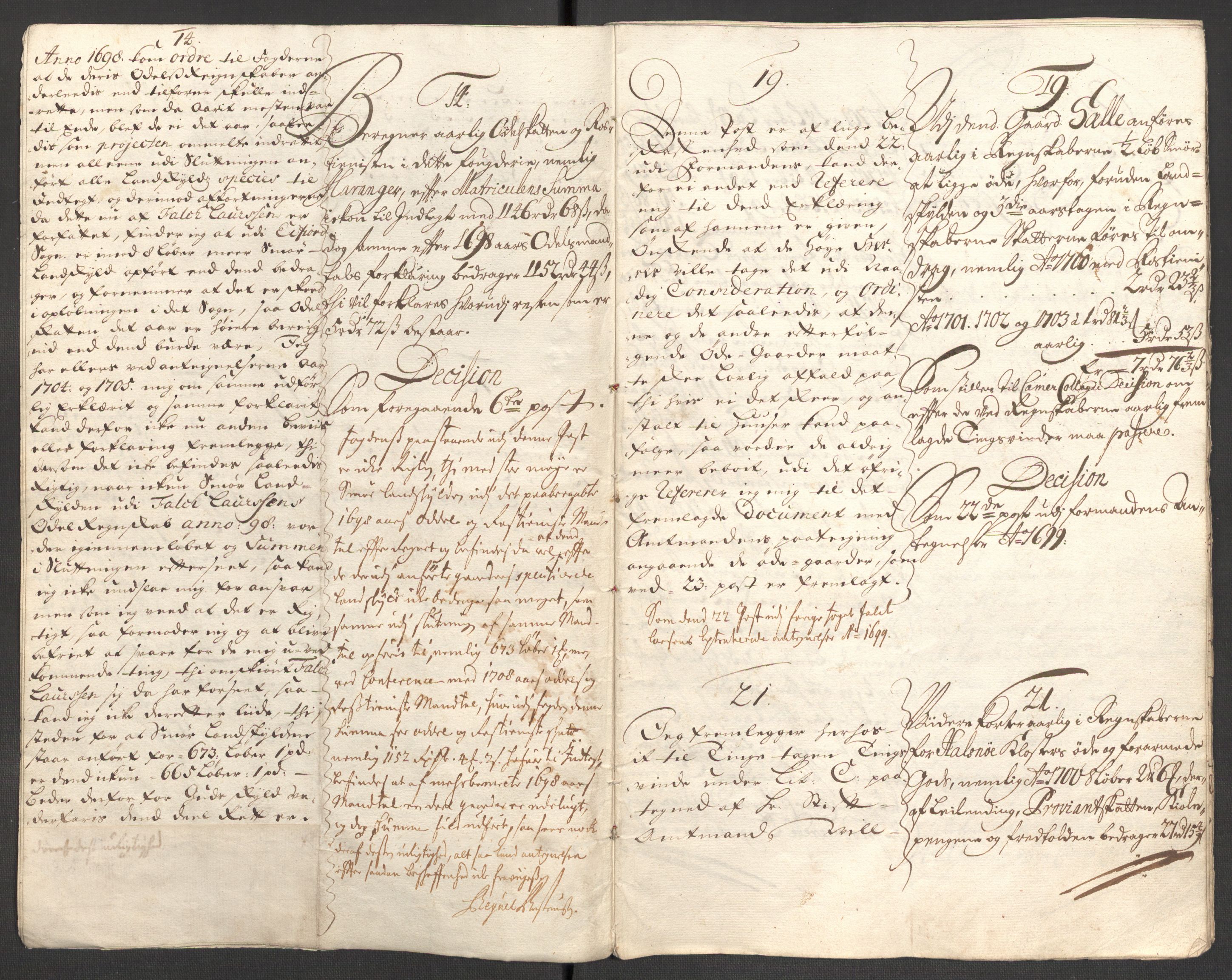 Rentekammeret inntil 1814, Reviderte regnskaper, Fogderegnskap, AV/RA-EA-4092/R48/L2983: Fogderegnskap Sunnhordland og Hardanger, 1705, p. 330