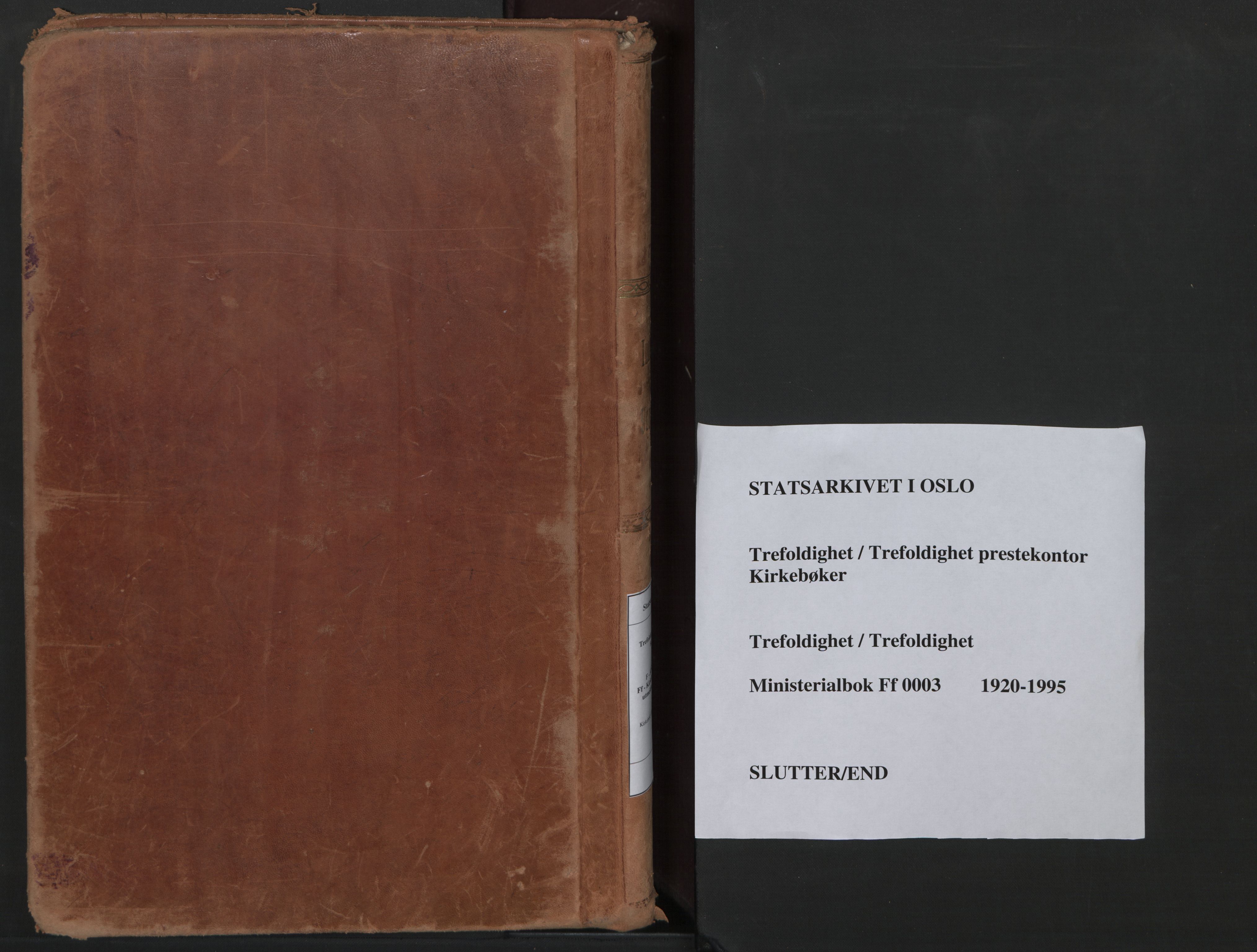 Trefoldighet prestekontor Kirkebøker, SAO/A-10882/F/Ff/L0003: Parish register (official) no. VI 3, 1920-1998