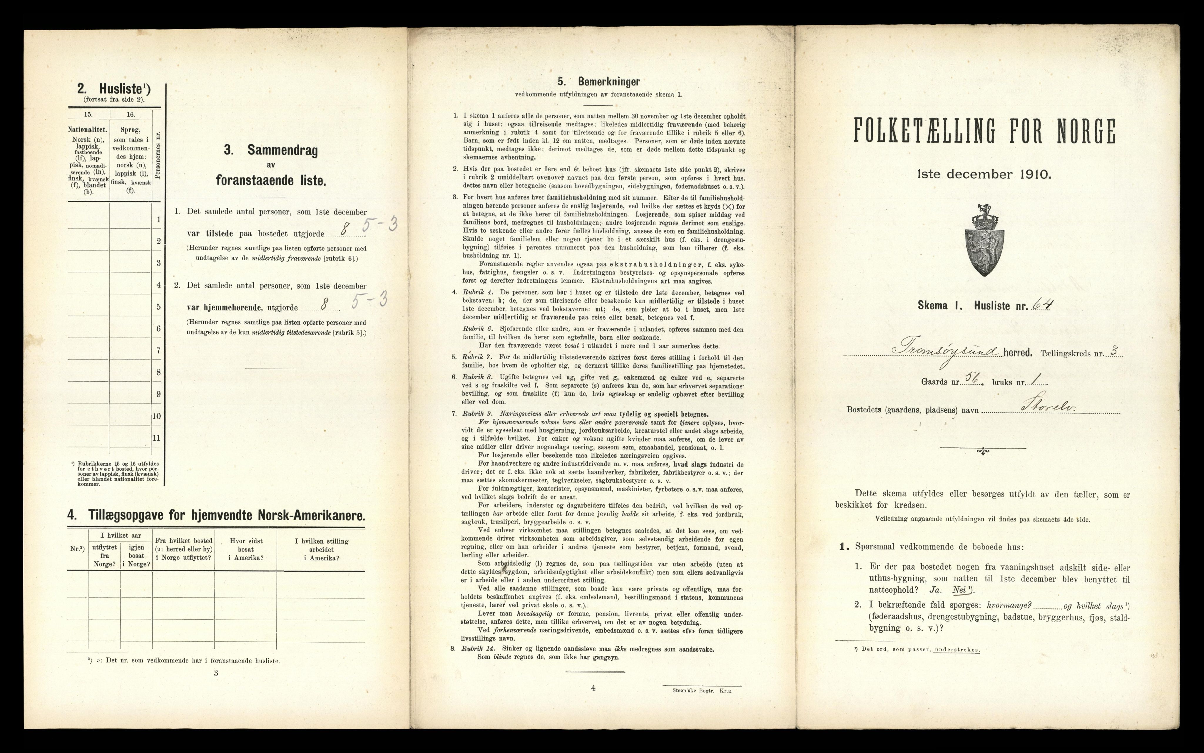 RA, 1910 census for Tromsøysund, 1910, p. 797