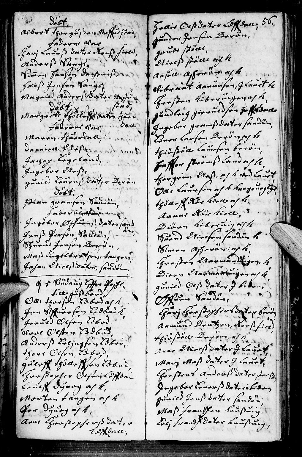 Dypvåg sokneprestkontor, AV/SAK-1111-0007/F/Fb/Fba/L0001: Parish register (copy) no. B 1, 1699-1706, p. 56