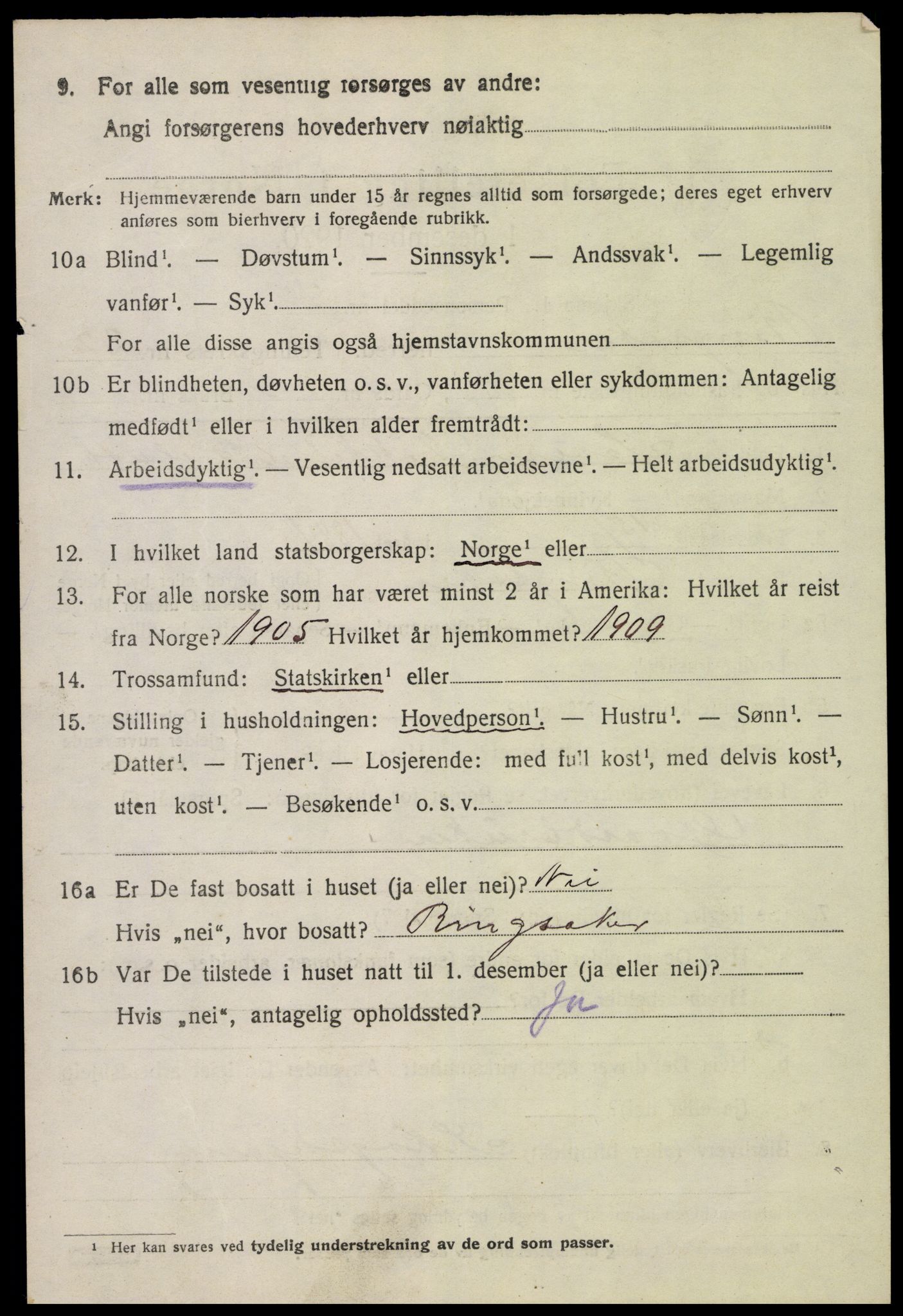 SAH, 1920 census for Ringsaker, 1920, p. 29625