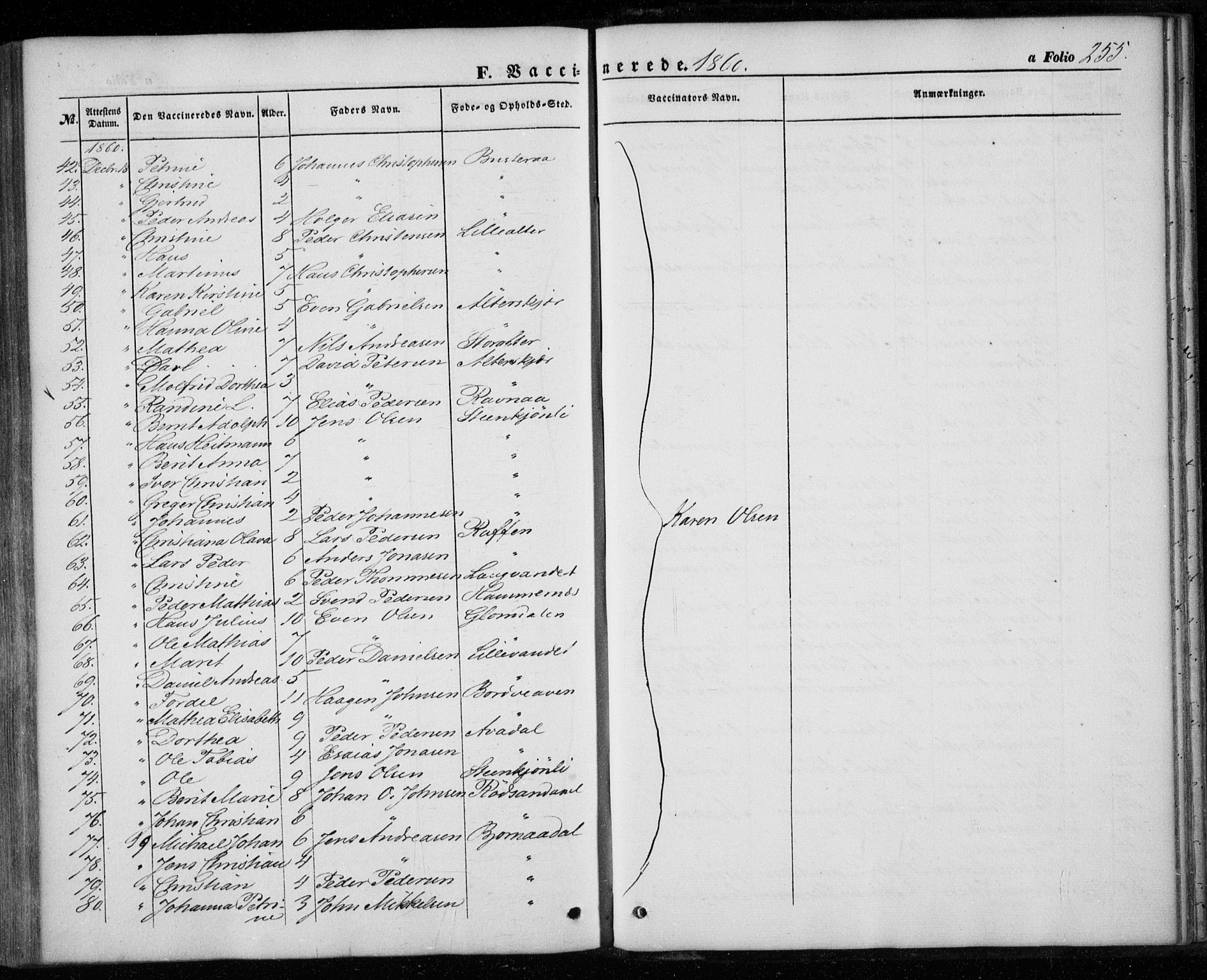 Ministerialprotokoller, klokkerbøker og fødselsregistre - Nordland, AV/SAT-A-1459/827/L0392: Parish register (official) no. 827A04, 1853-1866, p. 255