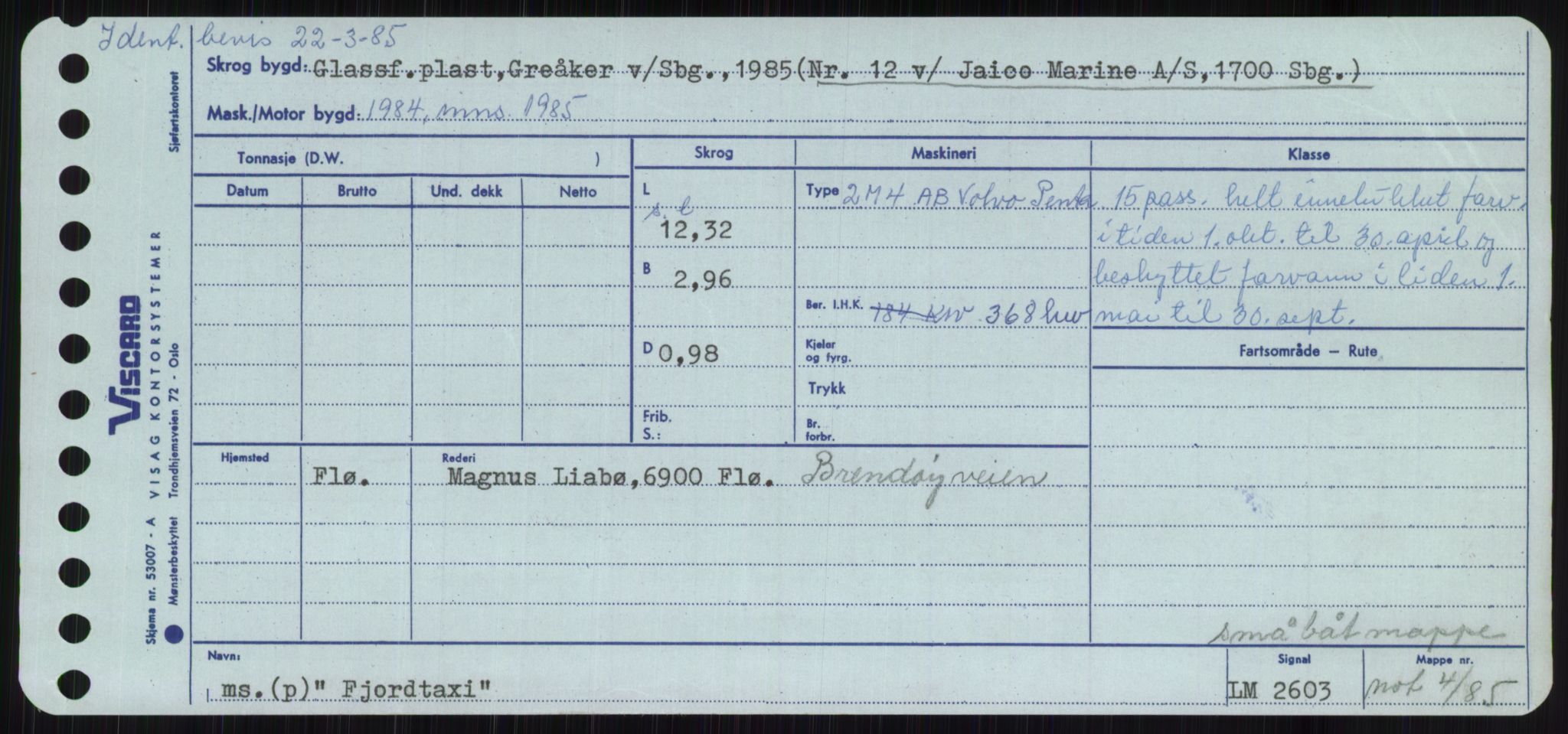 Sjøfartsdirektoratet med forløpere, Skipsmålingen, RA/S-1627/H/Ha/L0002/0001: Fartøy, Eik-Hill / Fartøy, Eik-F, p. 555