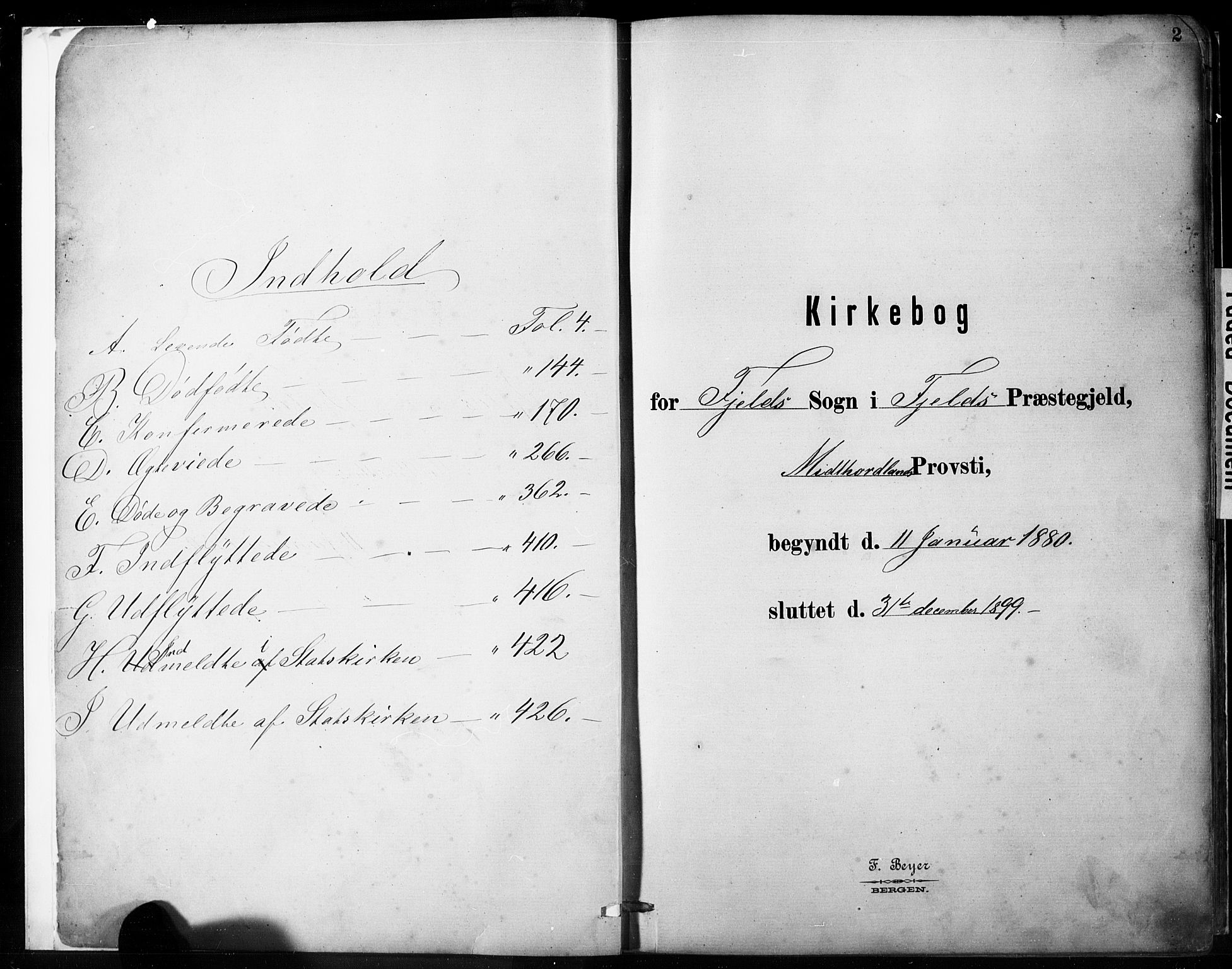 Fjell sokneprestembete, SAB/A-75301/H/Hab: Parish register (copy) no. A 4, 1880-1899, p. 2