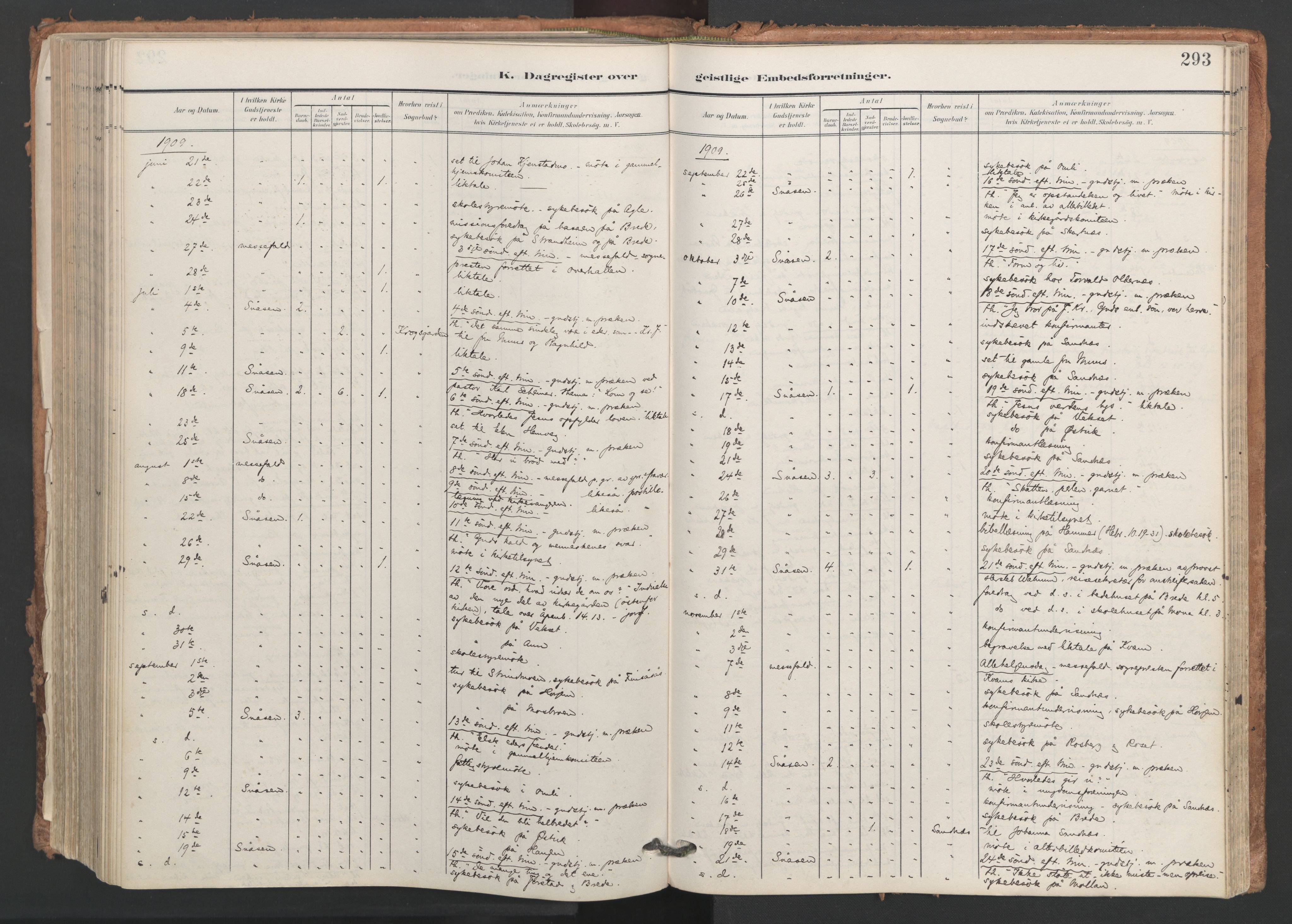 Ministerialprotokoller, klokkerbøker og fødselsregistre - Nord-Trøndelag, SAT/A-1458/749/L0477: Parish register (official) no. 749A11, 1902-1927, p. 293