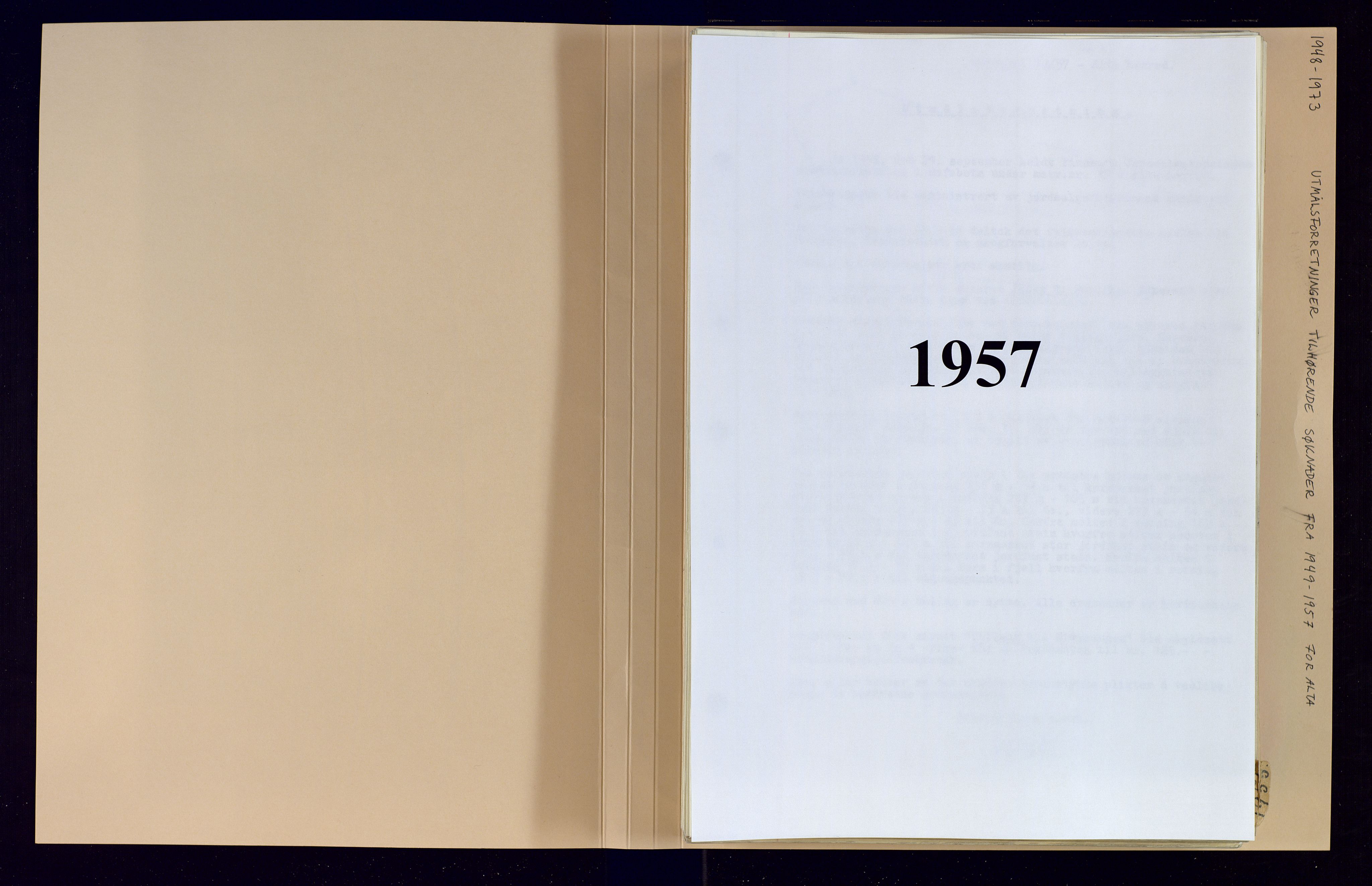 Finnmark jordsalgskommisjon/jordsalgskontor og Statskog SF Finnmark jordsalgskontor, AV/SATØ-S-1443/O/Oa/L0003: Utmålsforretninger i Alta, 1919-1981, p. 163