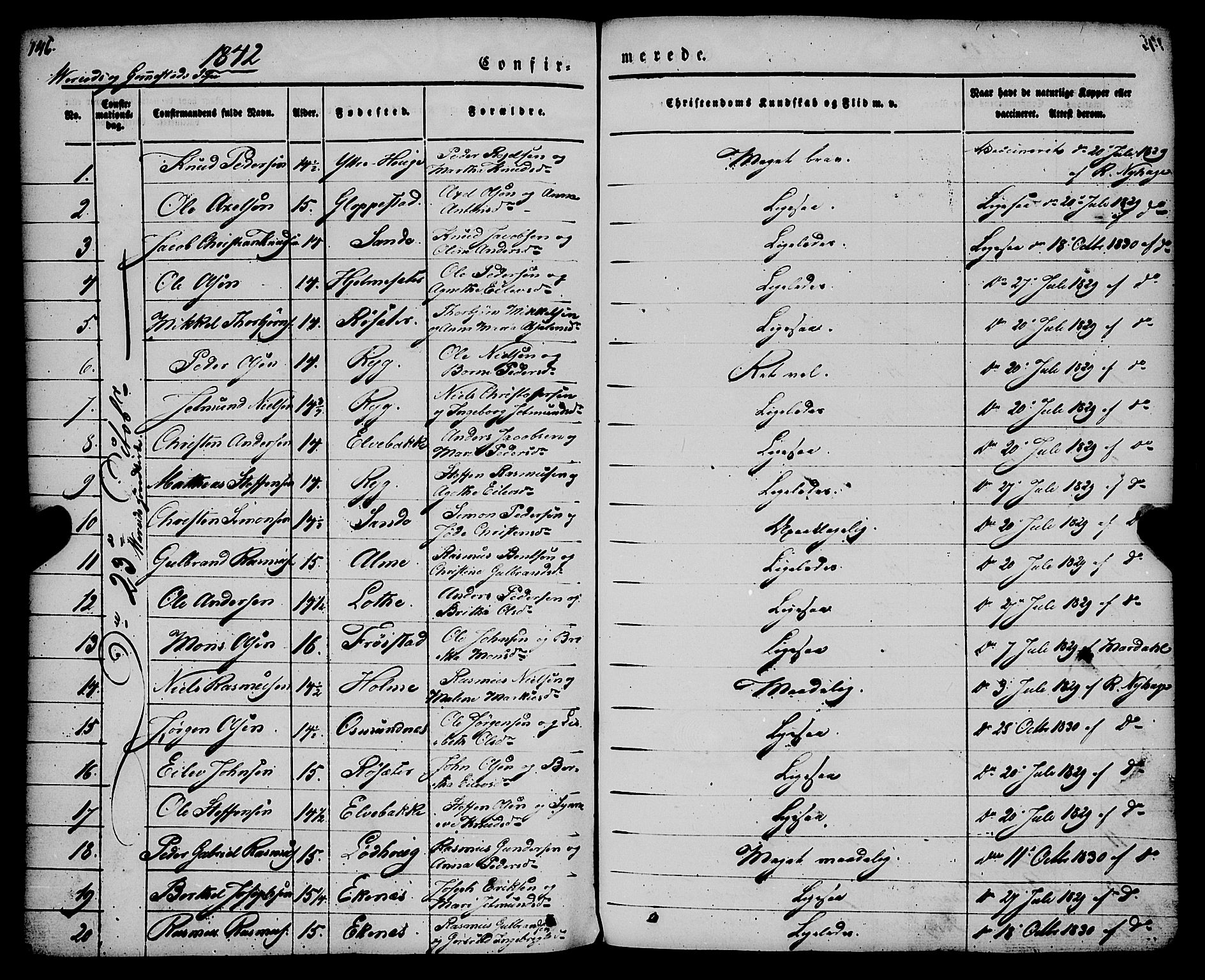 Gloppen sokneprestembete, SAB/A-80101/H/Haa/Haaa/L0008: Parish register (official) no. A 8, 1837-1855, p. 146