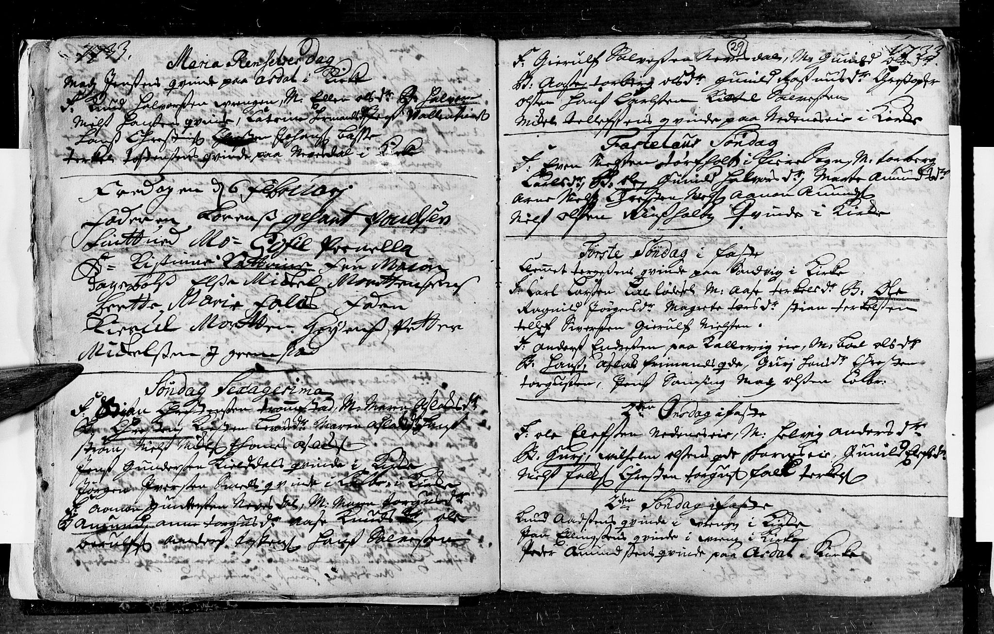 Øyestad sokneprestkontor, AV/SAK-1111-0049/F/Fa/L0004: Parish register (official) no. A 4, 1730-1750, p. 29