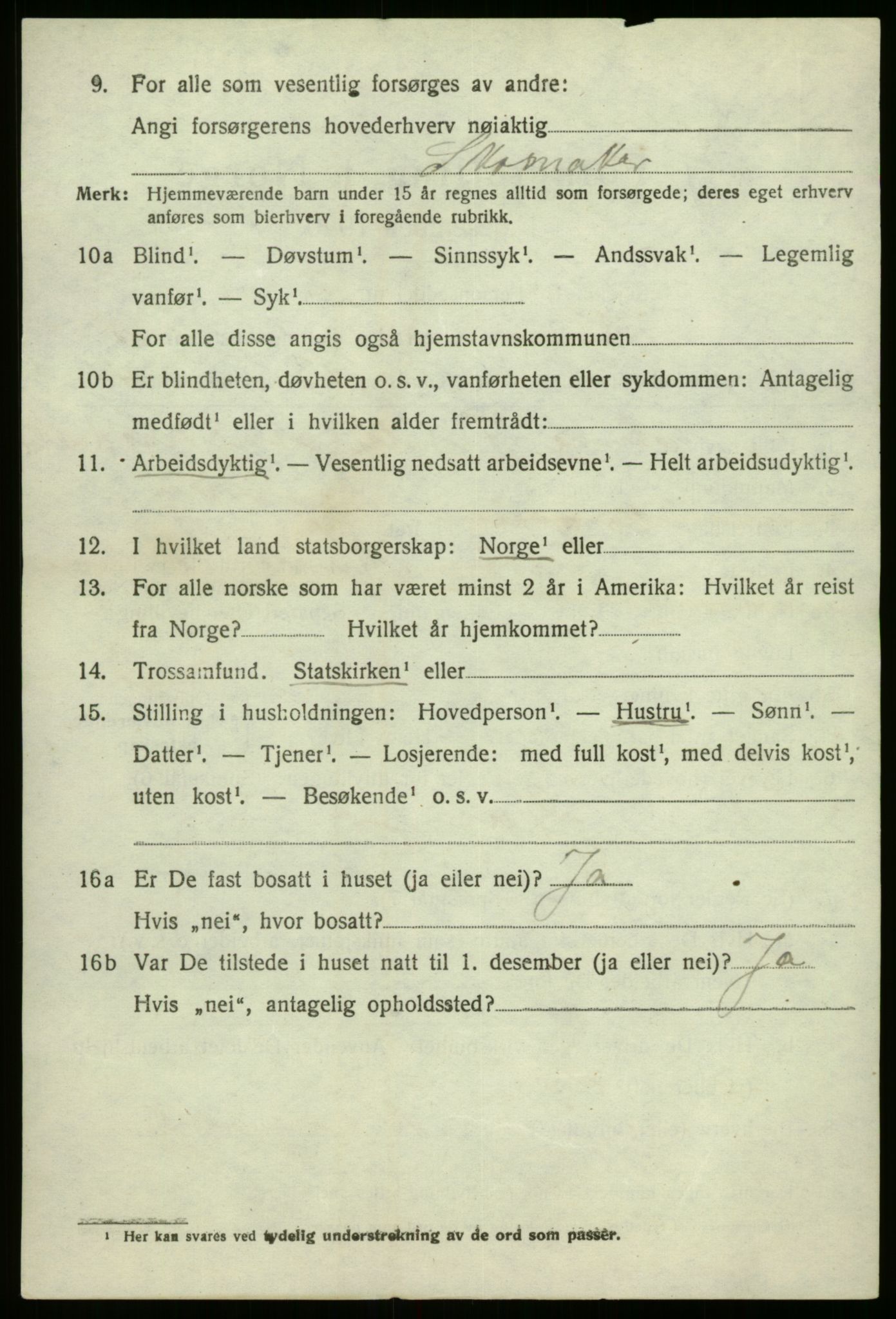 SAB, 1920 census for Kinn, 1920, p. 2720