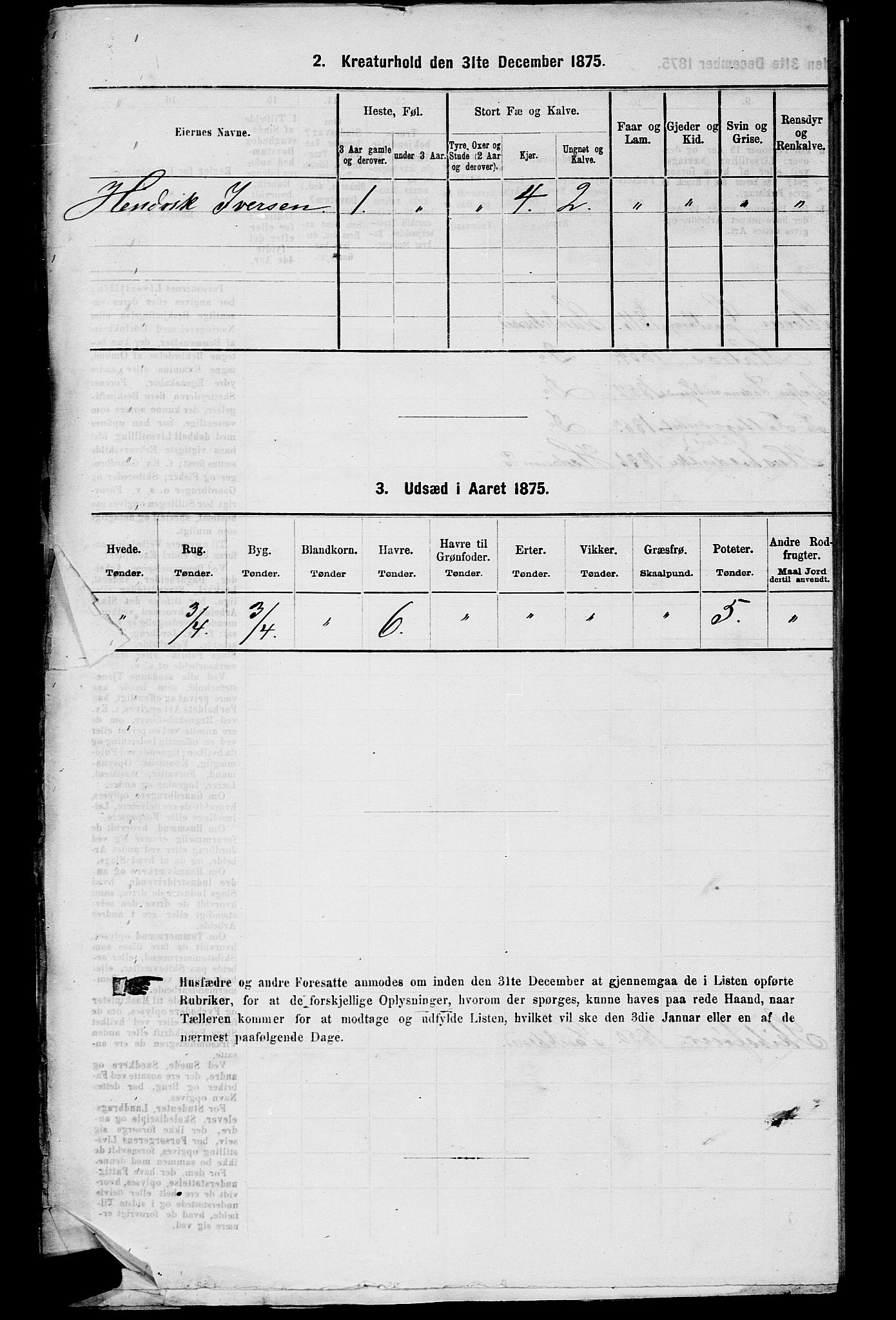 SAKO, 1875 census for 0724L Sandeherred/Sandeherred, 1875, p. 1790