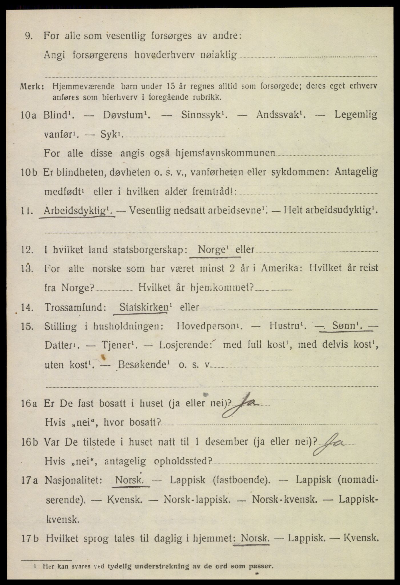 SAT, 1920 census for Gildeskål, 1920, p. 5753