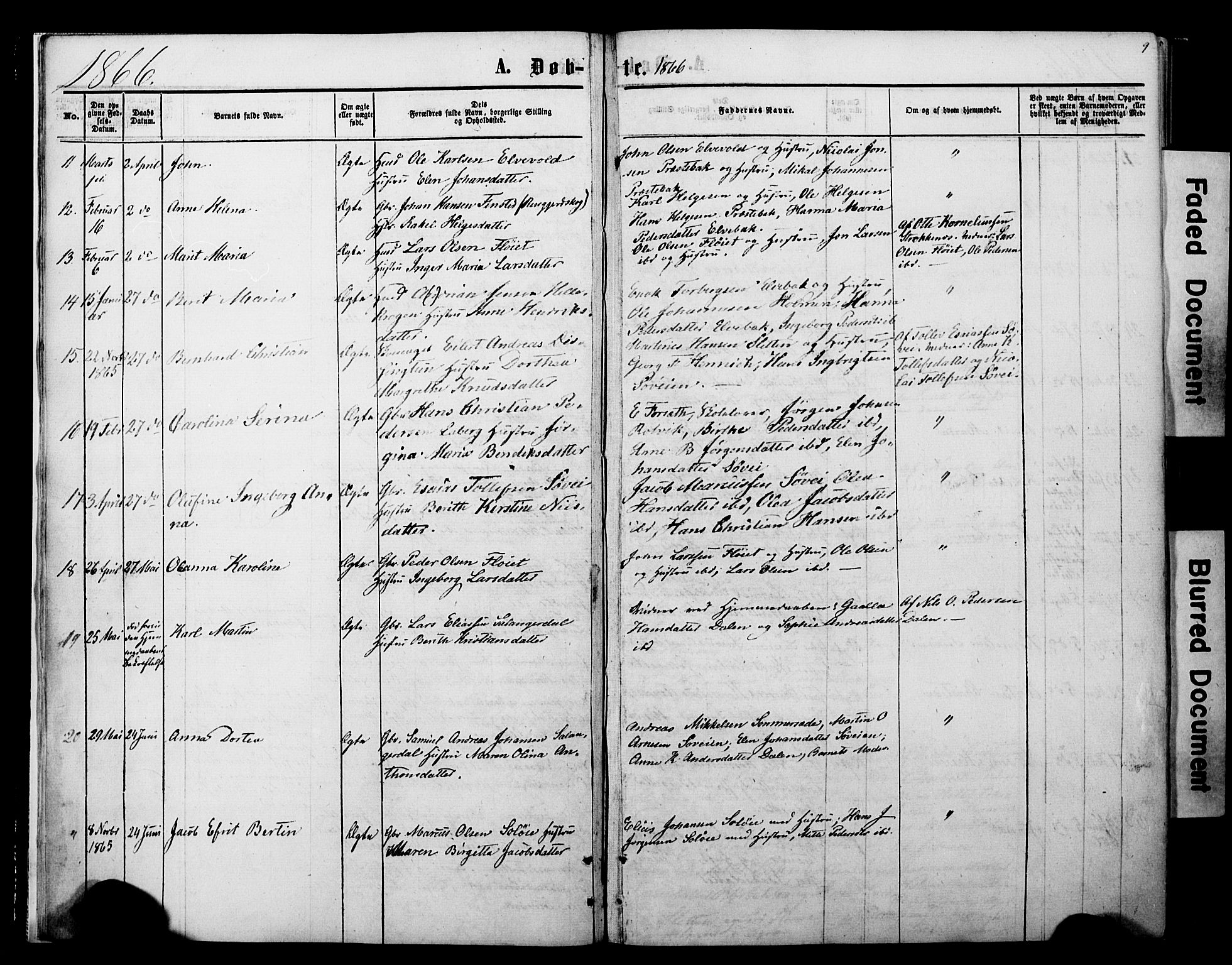 Ibestad sokneprestembete, AV/SATØ-S-0077/H/Ha/Haa/L0013kirke: Parish register (official) no. 13, 1865-1879, p. 9