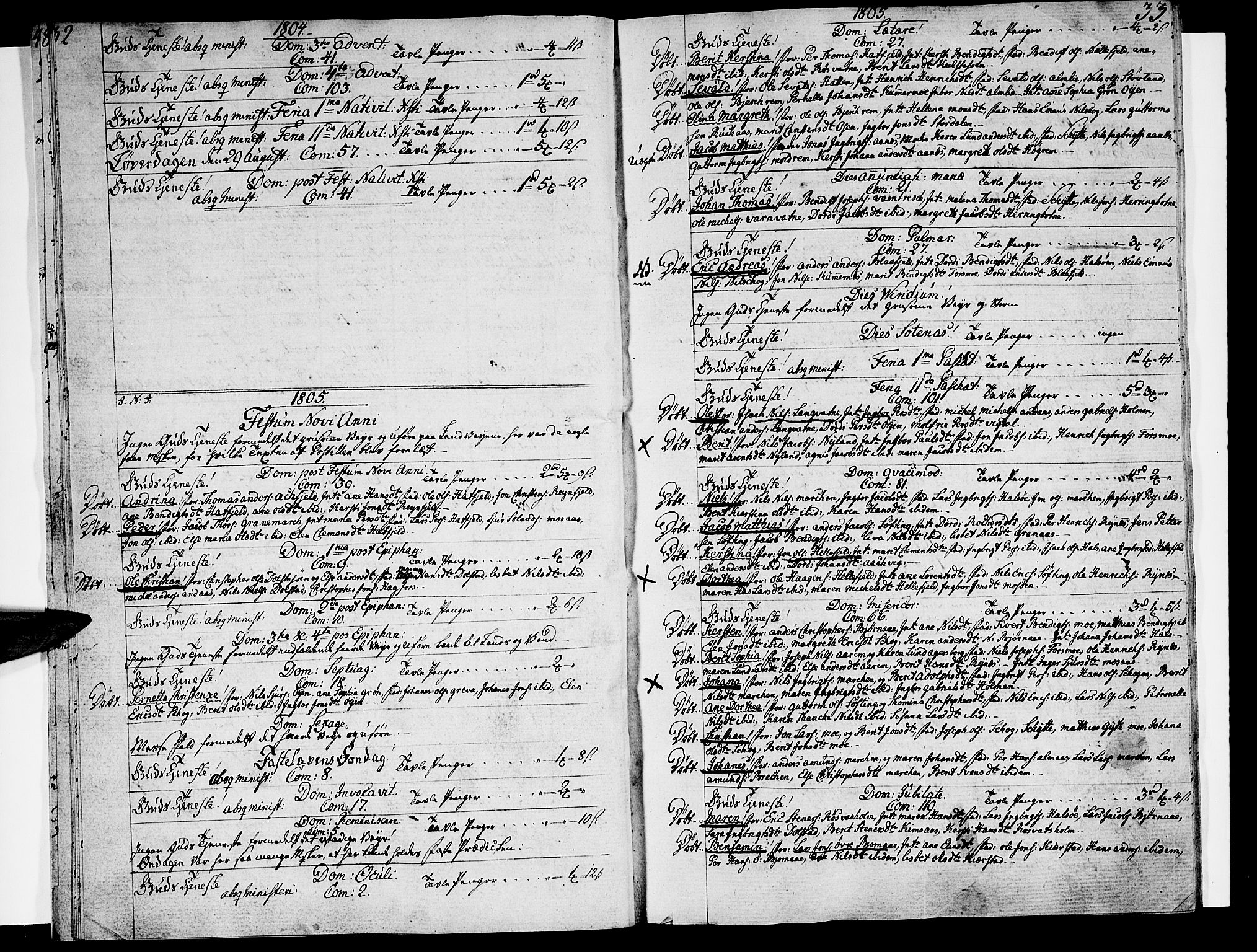 Ministerialprotokoller, klokkerbøker og fødselsregistre - Nordland, SAT/A-1459/820/L0287: Parish register (official) no. 820A08, 1800-1819, p. 32-33
