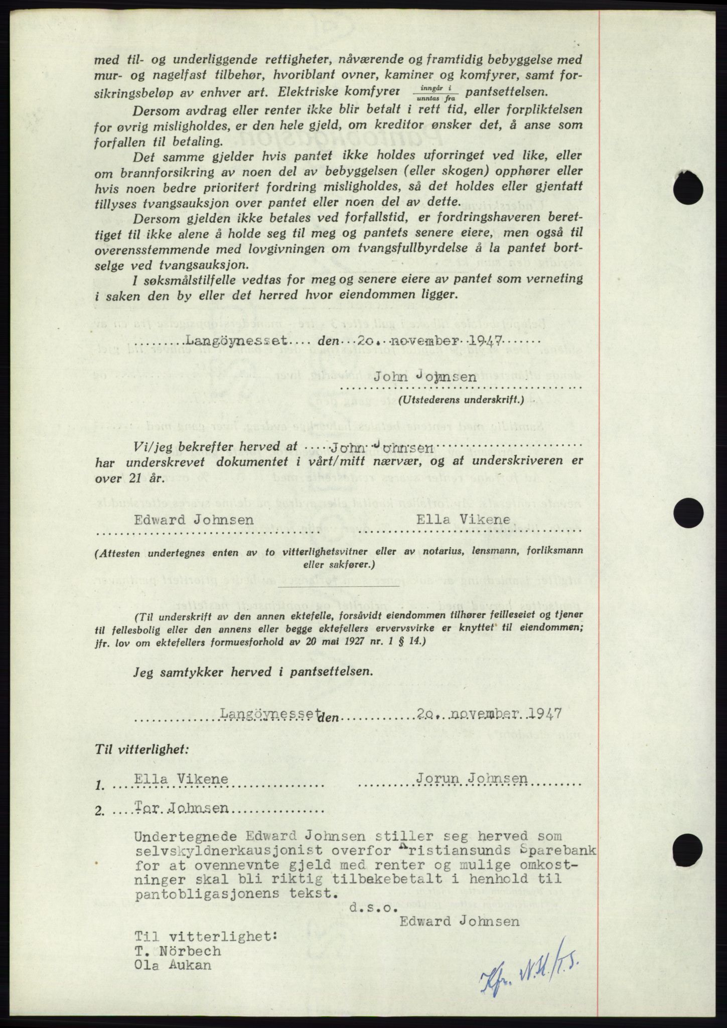 Nordmøre sorenskriveri, AV/SAT-A-4132/1/2/2Ca: Mortgage book no. B97, 1947-1948, Diary no: : 2663/1947