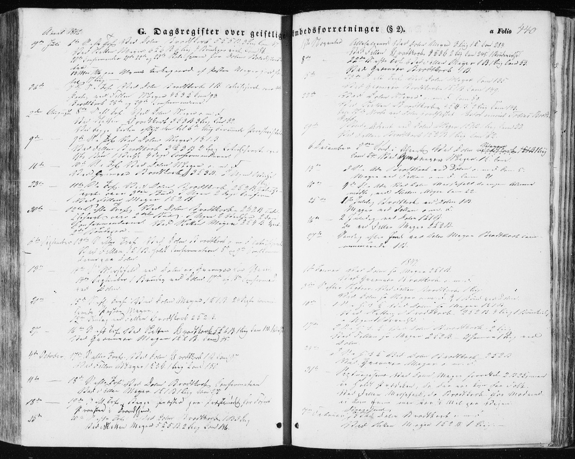 Ministerialprotokoller, klokkerbøker og fødselsregistre - Sør-Trøndelag, SAT/A-1456/634/L0529: Parish register (official) no. 634A05, 1843-1851, p. 440
