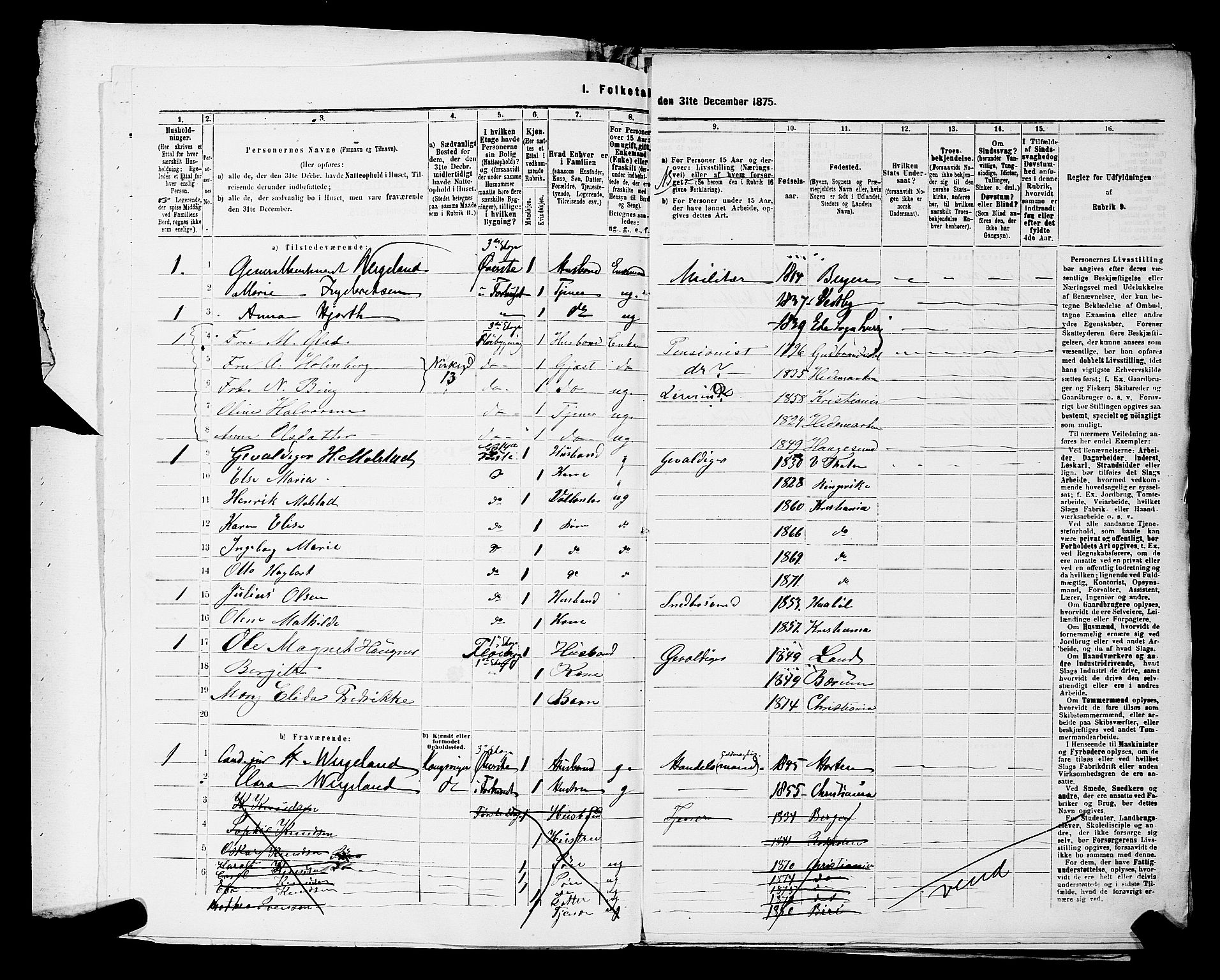 RA, 1875 census for 0301 Kristiania, 1875, p. 37