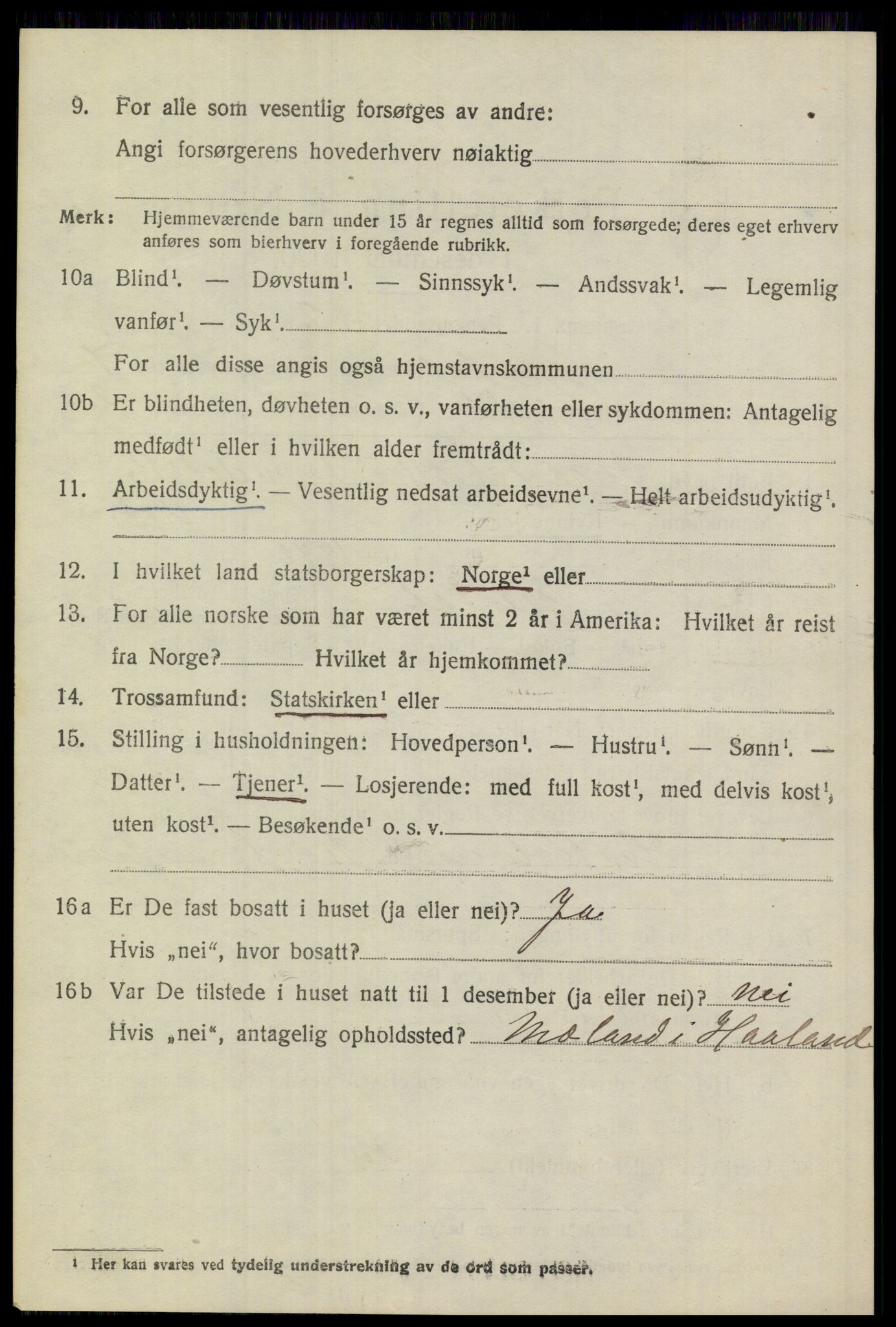 SAST, 1920 census for Gjesdal, 1920, p. 3757