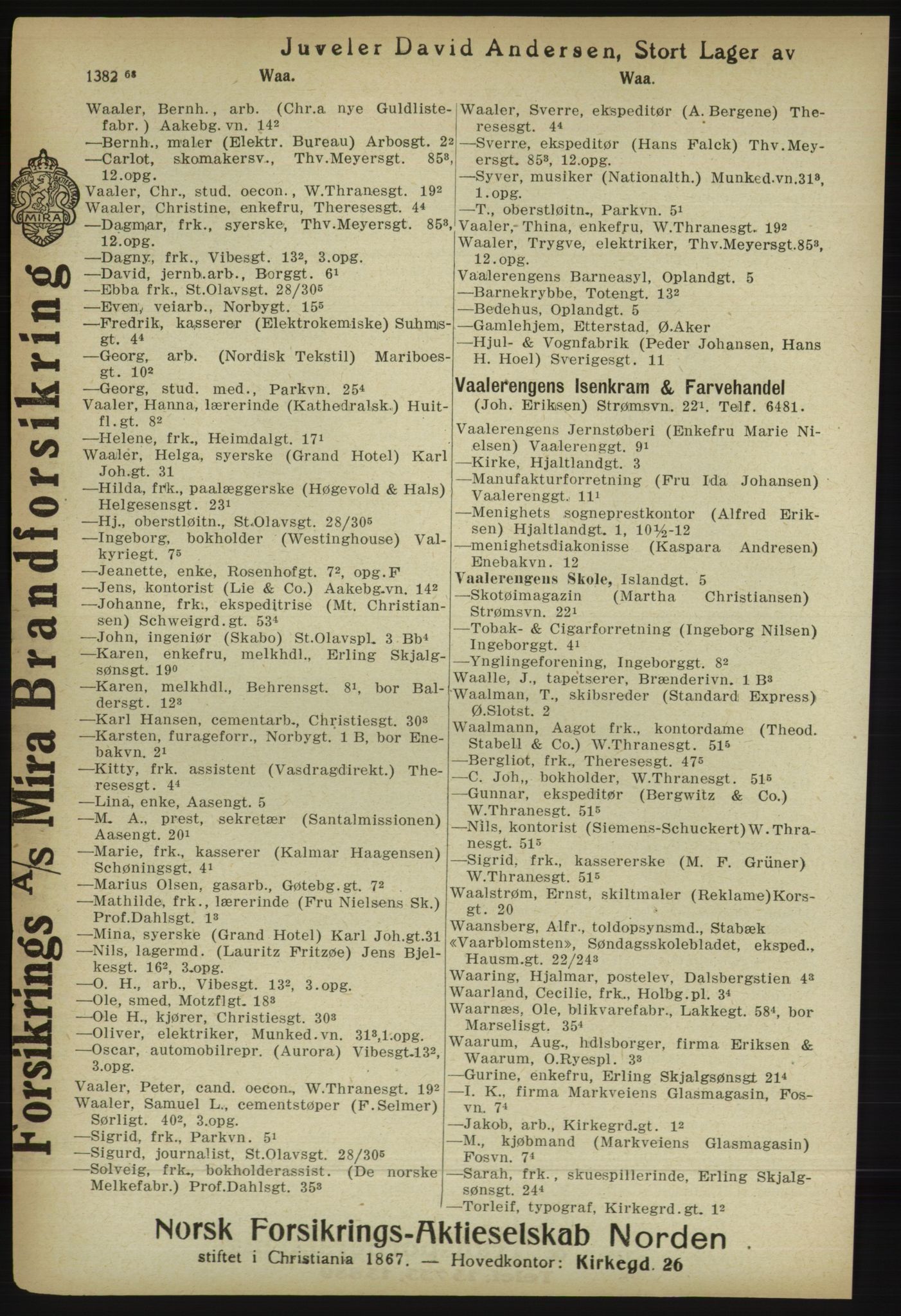Kristiania/Oslo adressebok, PUBL/-, 1918, p. 1475