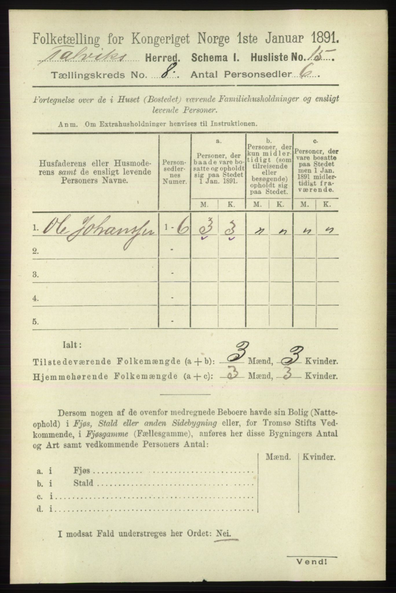 RA, 1891 census for 2013 Talvik, 1891, p. 2051