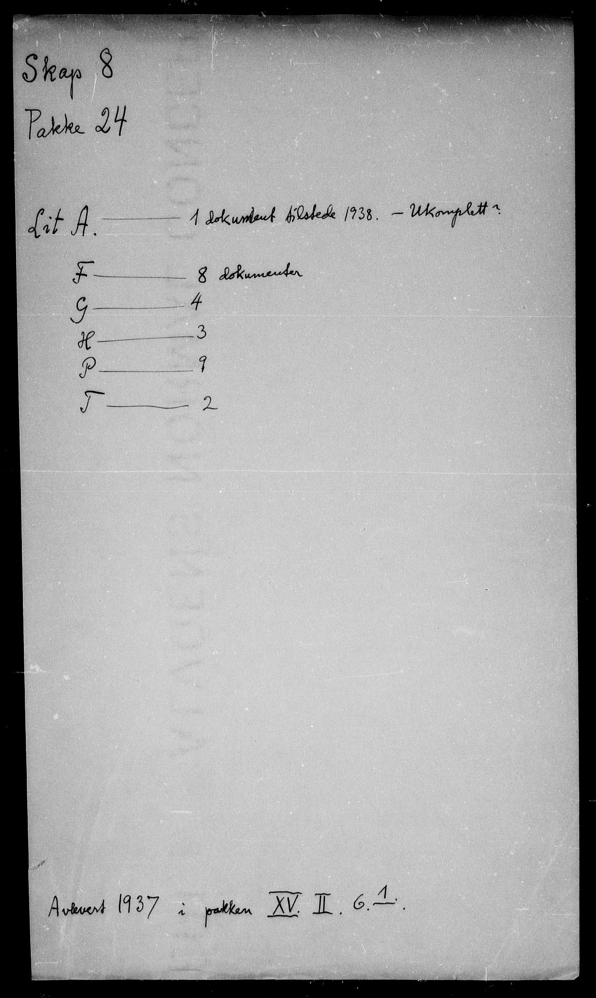 Danske Kanselli, Skapsaker, RA/EA-4061/F/L0001: Skap 8, pakke 19-45, 1617-1737, p. 28