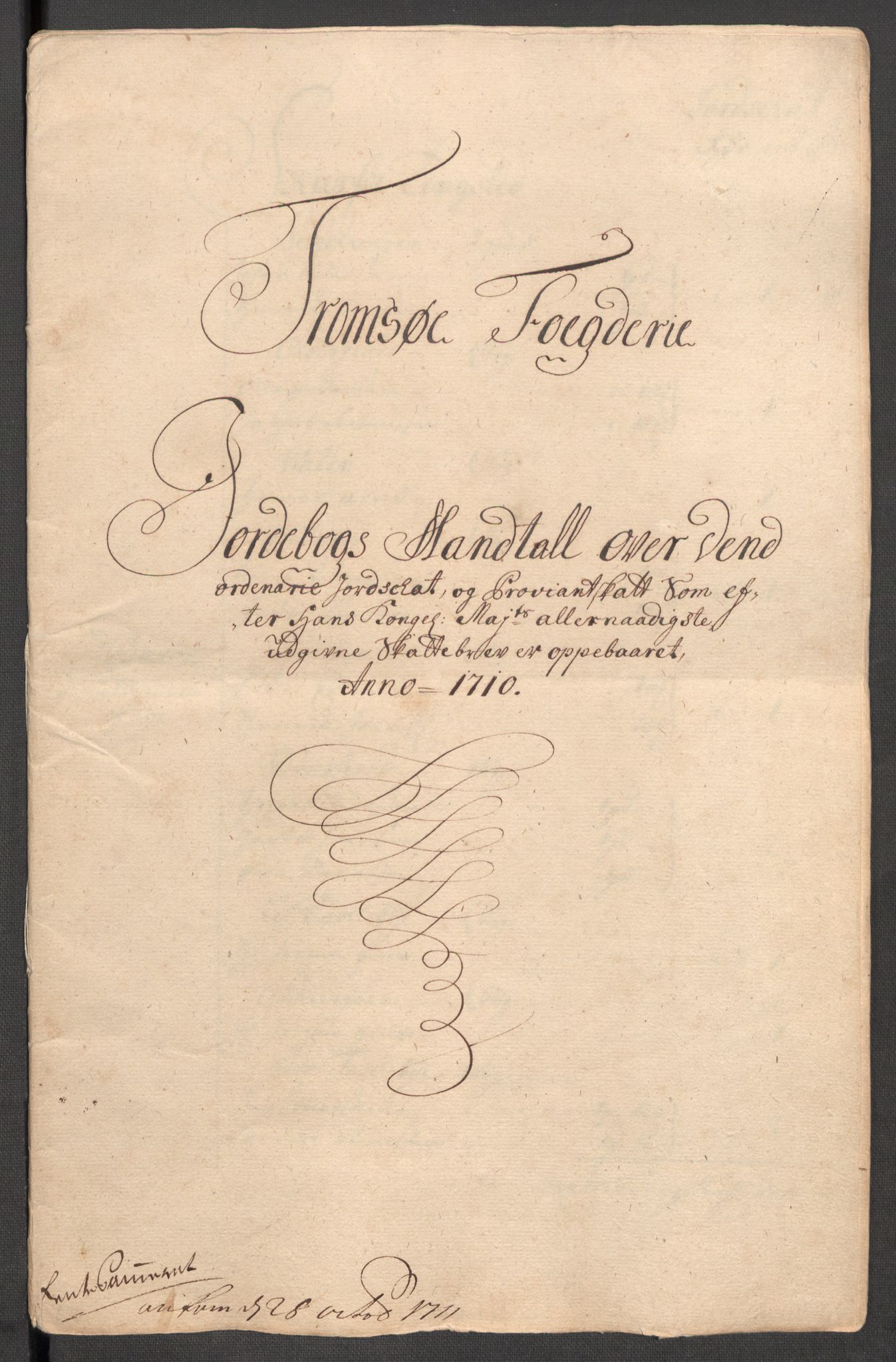 Rentekammeret inntil 1814, Reviderte regnskaper, Fogderegnskap, RA/EA-4092/R68/L4757: Fogderegnskap Senja og Troms, 1708-1710, p. 253