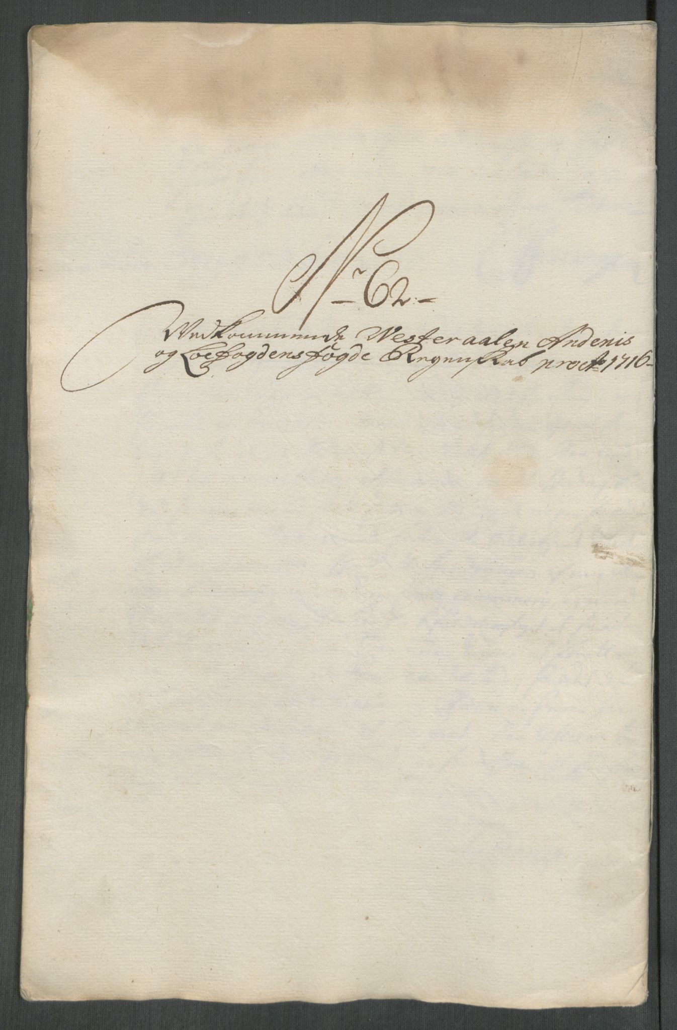 Rentekammeret inntil 1814, Reviderte regnskaper, Fogderegnskap, AV/RA-EA-4092/R67/L4682: Fogderegnskap Vesterålen, Andenes og Lofoten, 1716, p. 303