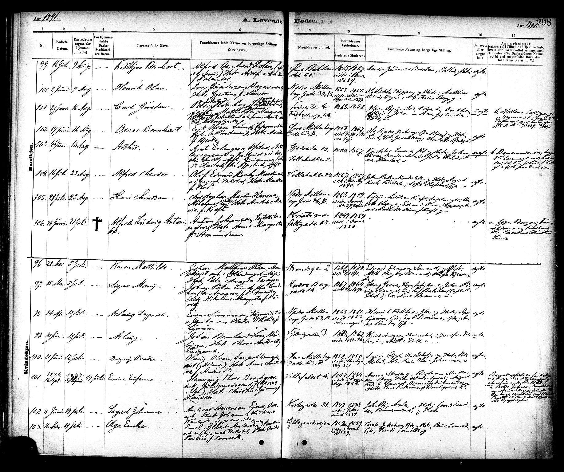 Ministerialprotokoller, klokkerbøker og fødselsregistre - Sør-Trøndelag, AV/SAT-A-1456/604/L0188: Parish register (official) no. 604A09, 1878-1892, p. 298