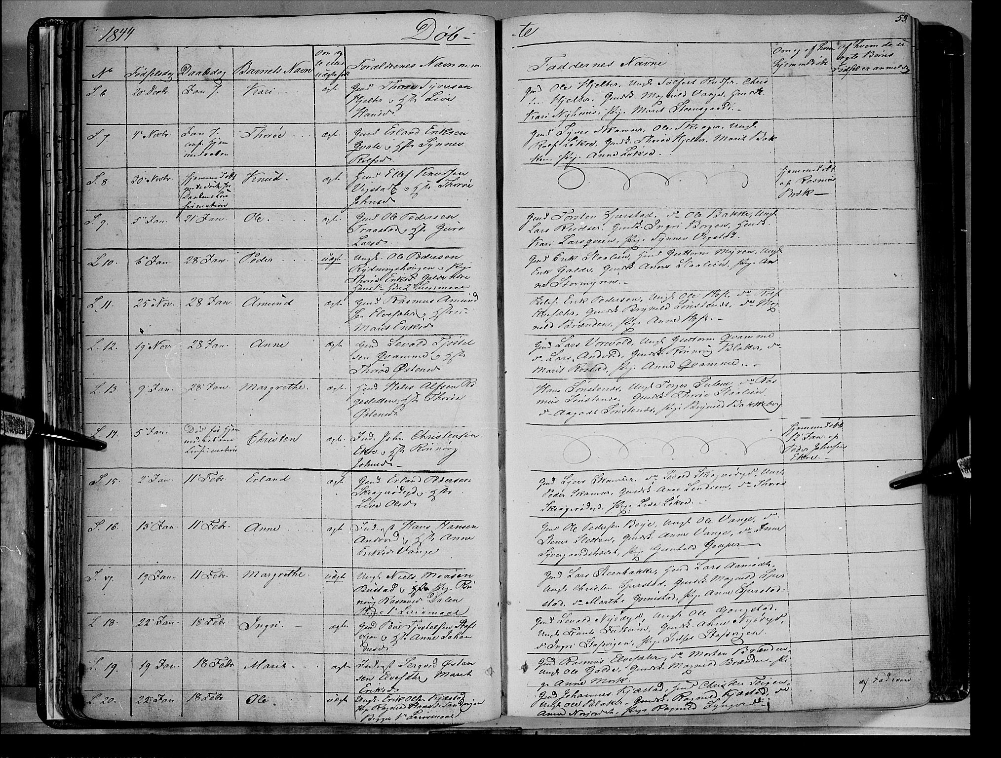 Lom prestekontor, AV/SAH-PREST-070/K/L0006: Parish register (official) no. 6A, 1837-1863, p. 53