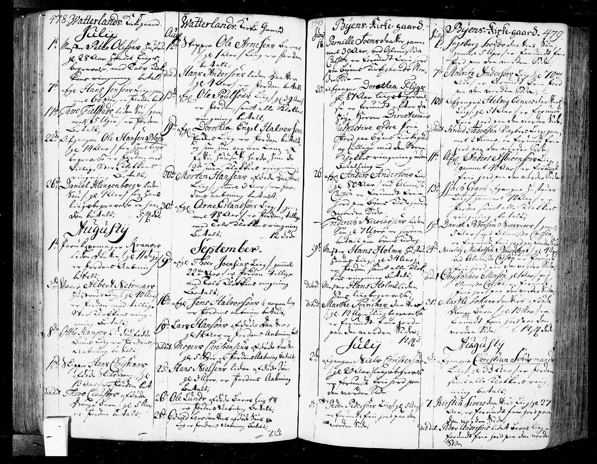 Oslo domkirke Kirkebøker, SAO/A-10752/F/Fa/L0004: Parish register (official) no. 4, 1743-1786, p. 478-479