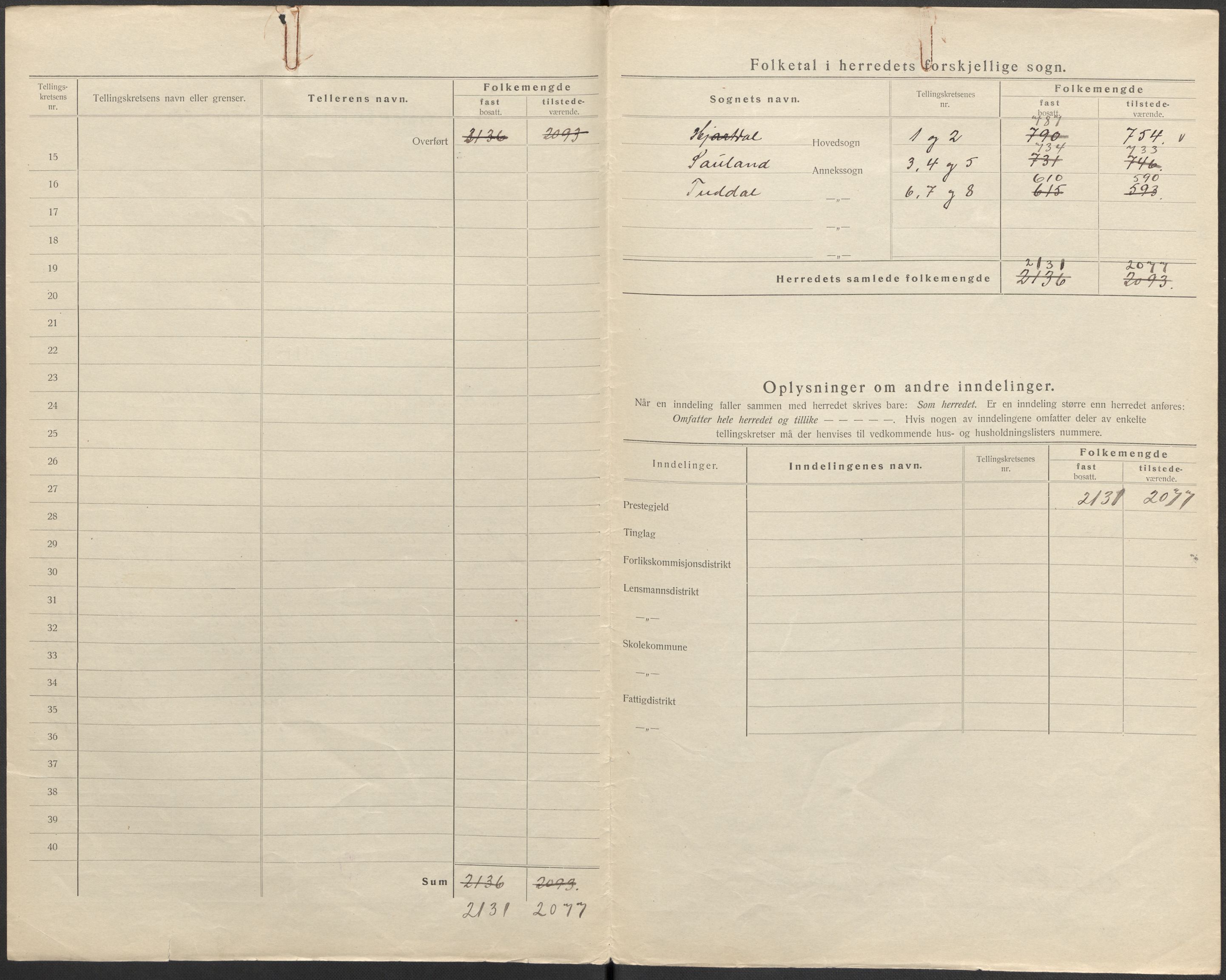 SAKO, 1920 census for Hjartdal, 1920, p. 3