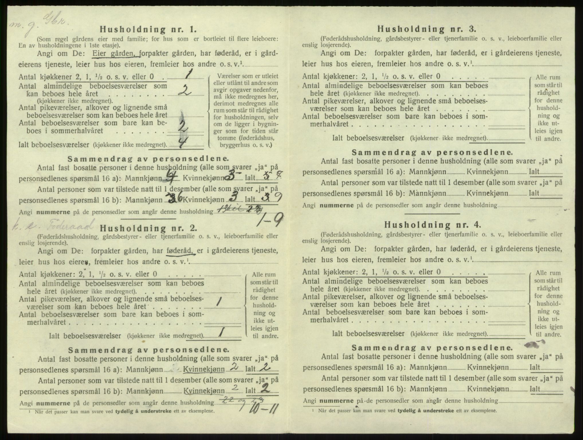 SAB, 1920 census for Brekke, 1920, p. 150