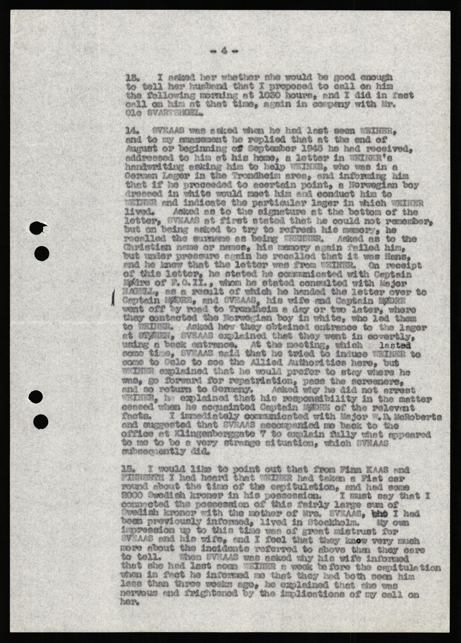 Forsvaret, Forsvarets overkommando II, AV/RA-RAFA-3915/D/Db/L0035: CI Questionaires. Tyske okkupasjonsstyrker i Norge. Tyskere., 1945-1946, p. 221