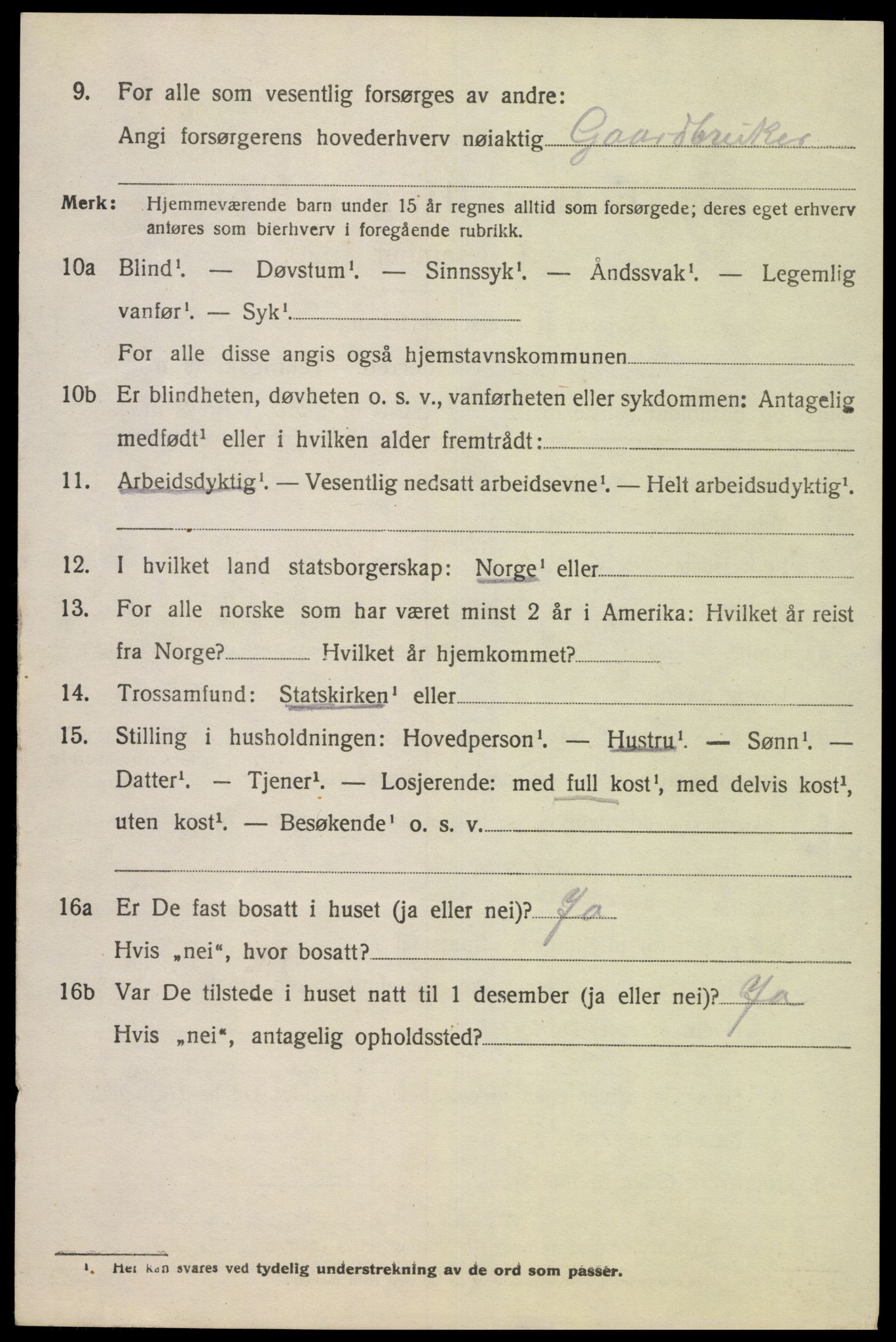 SAK, 1920 census for Kvinesdal, 1920, p. 5706